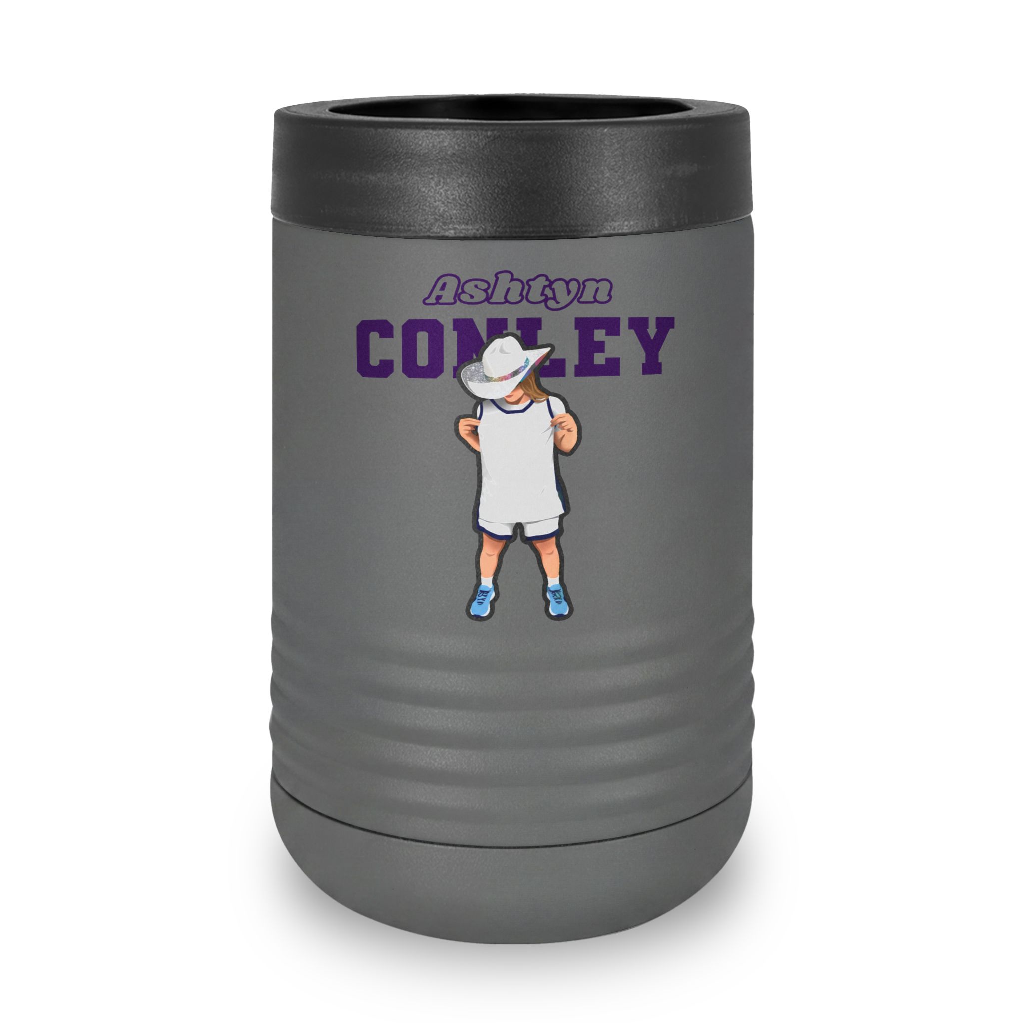 Stainless Can Cooler — character_name_arch in Grey