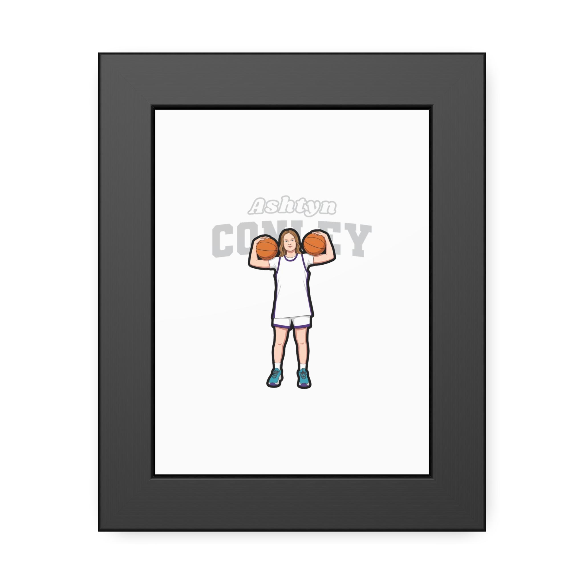 Framed Poster — character_name_arch in Black