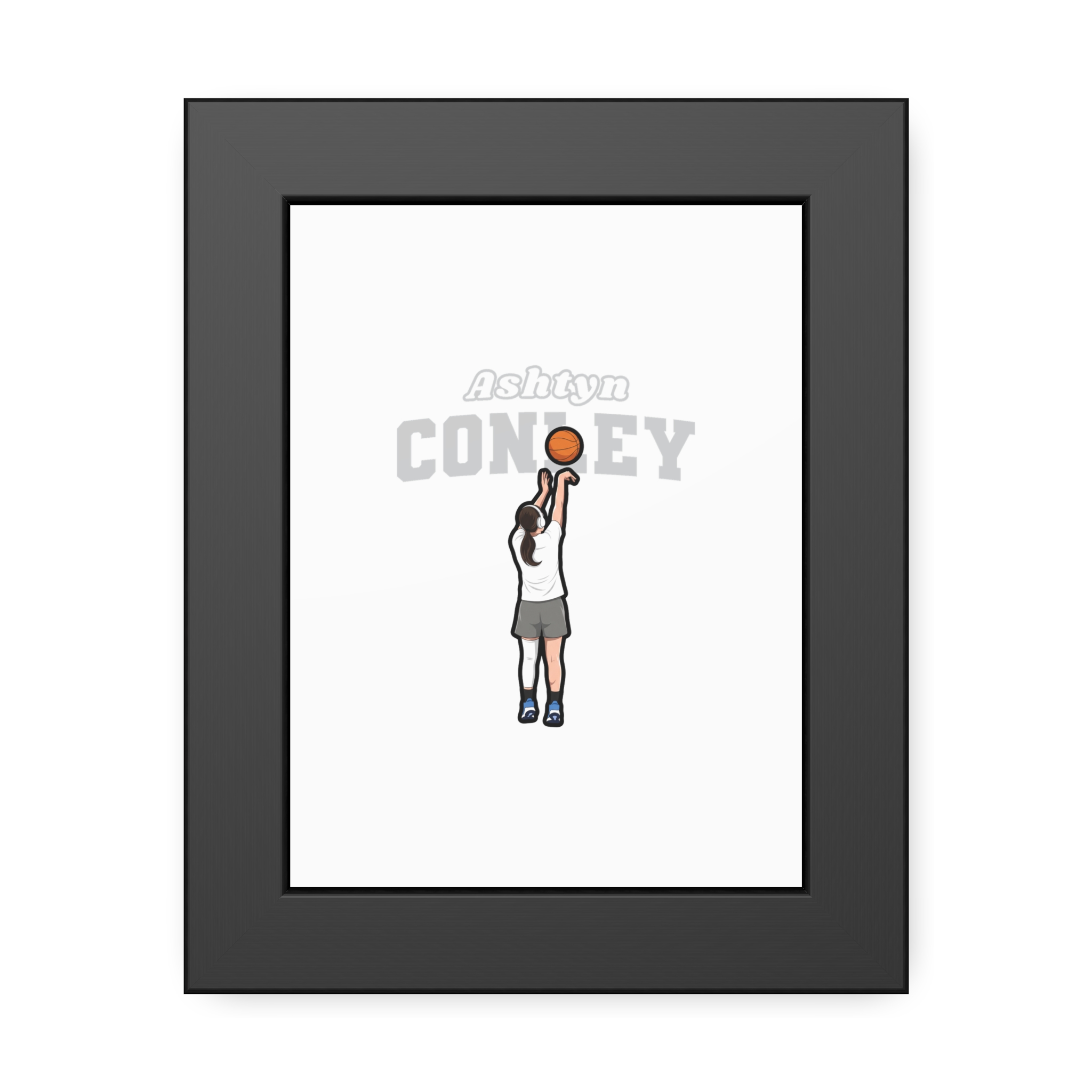 Framed Poster — character_name_arch in Black
