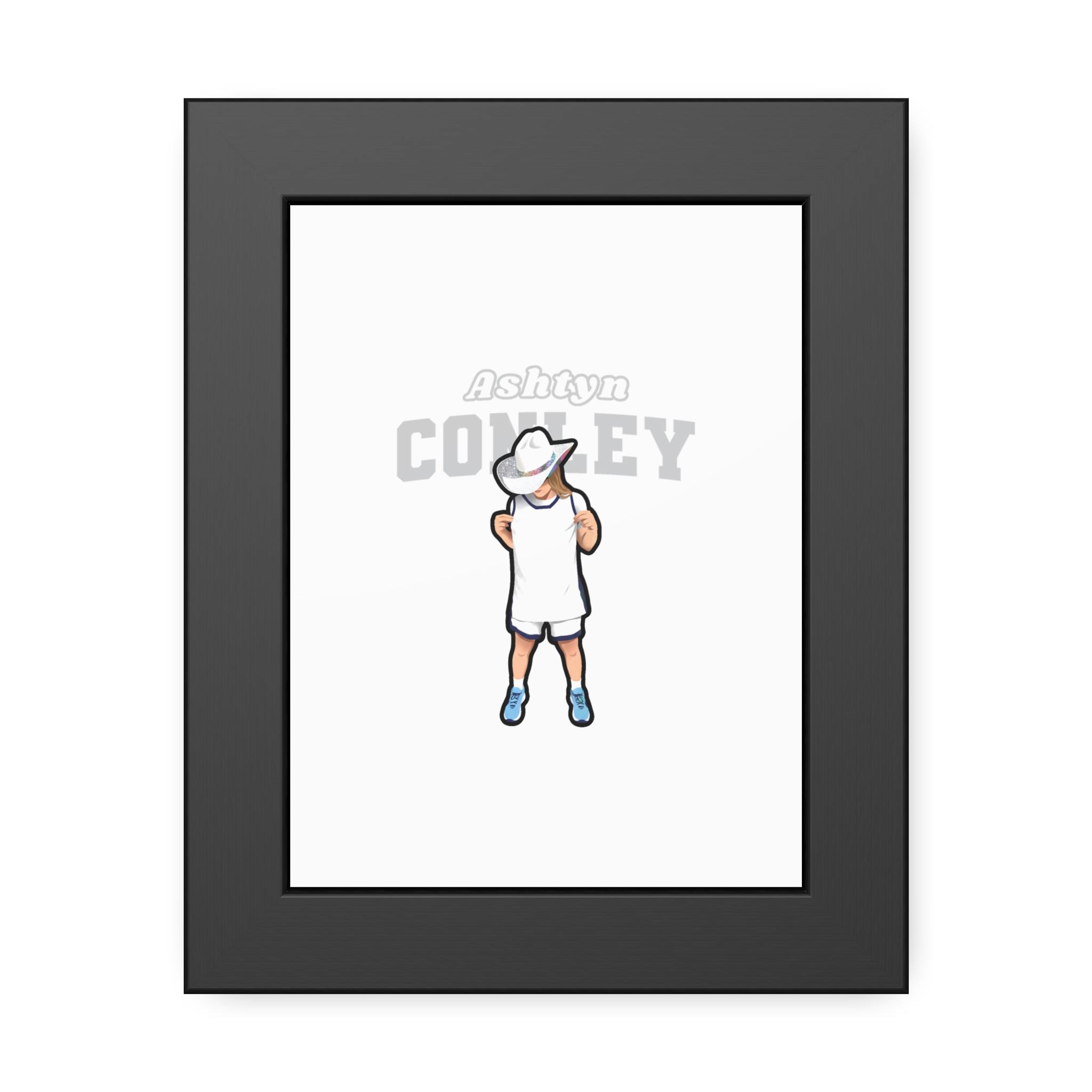 Framed Poster — character_name_arch in Black