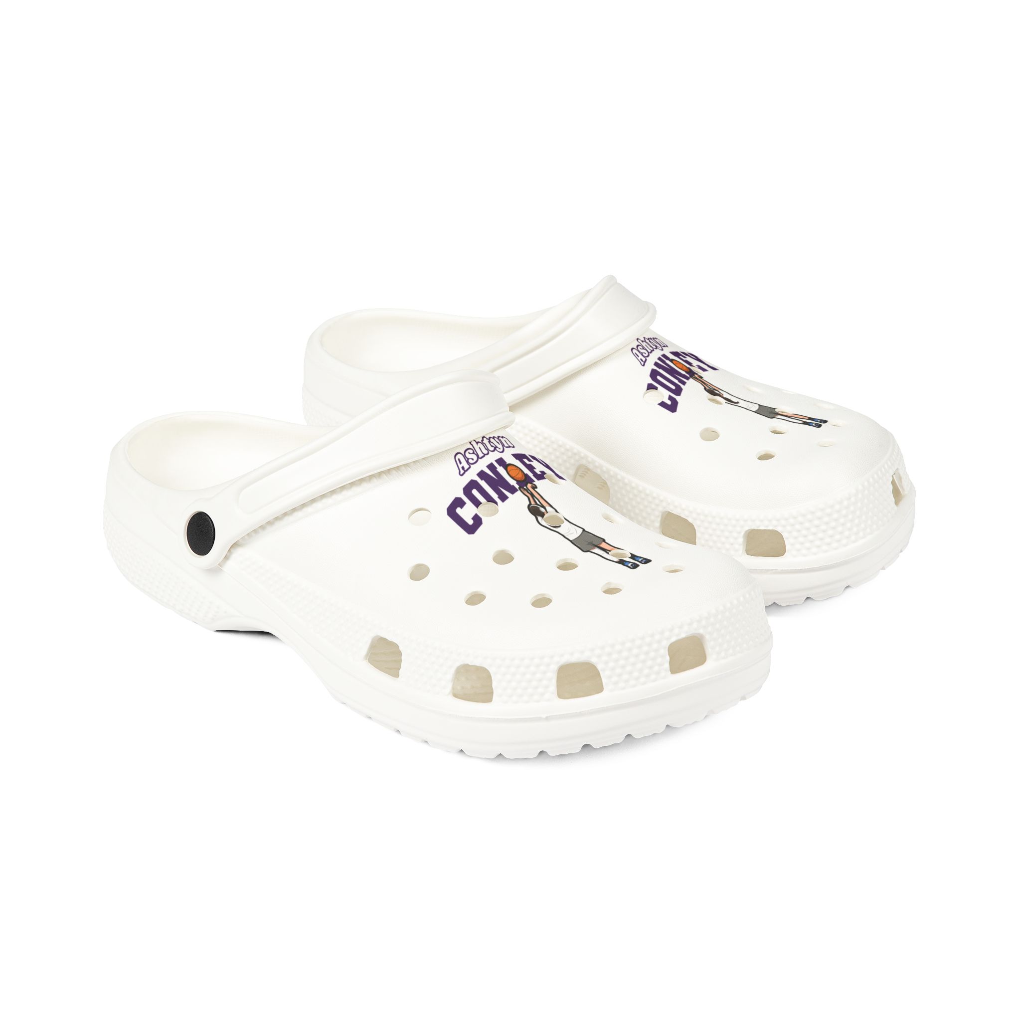 Rubber Clogs — character_name_arch in White