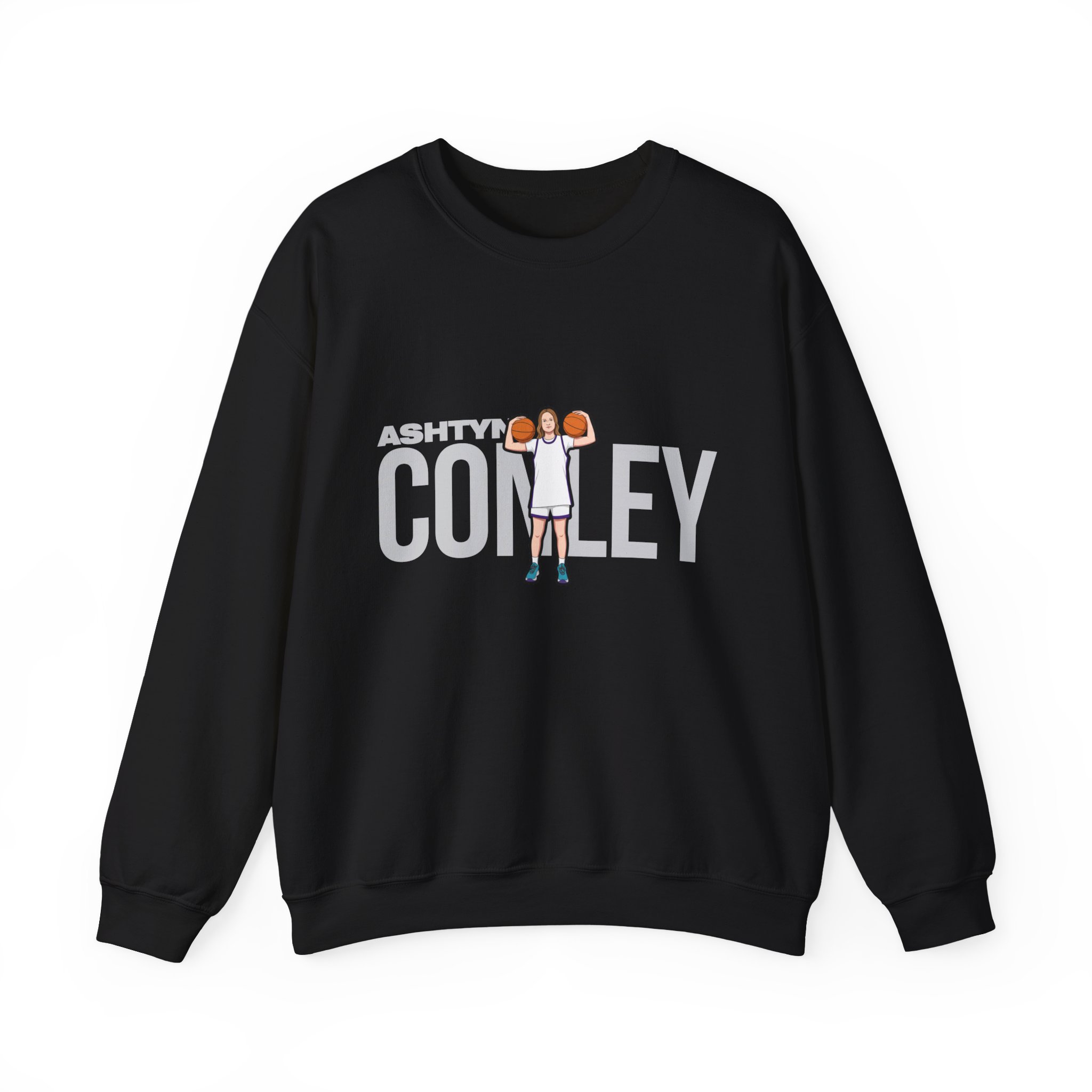 Crewneck Sweatshirt — character_player_name in Black