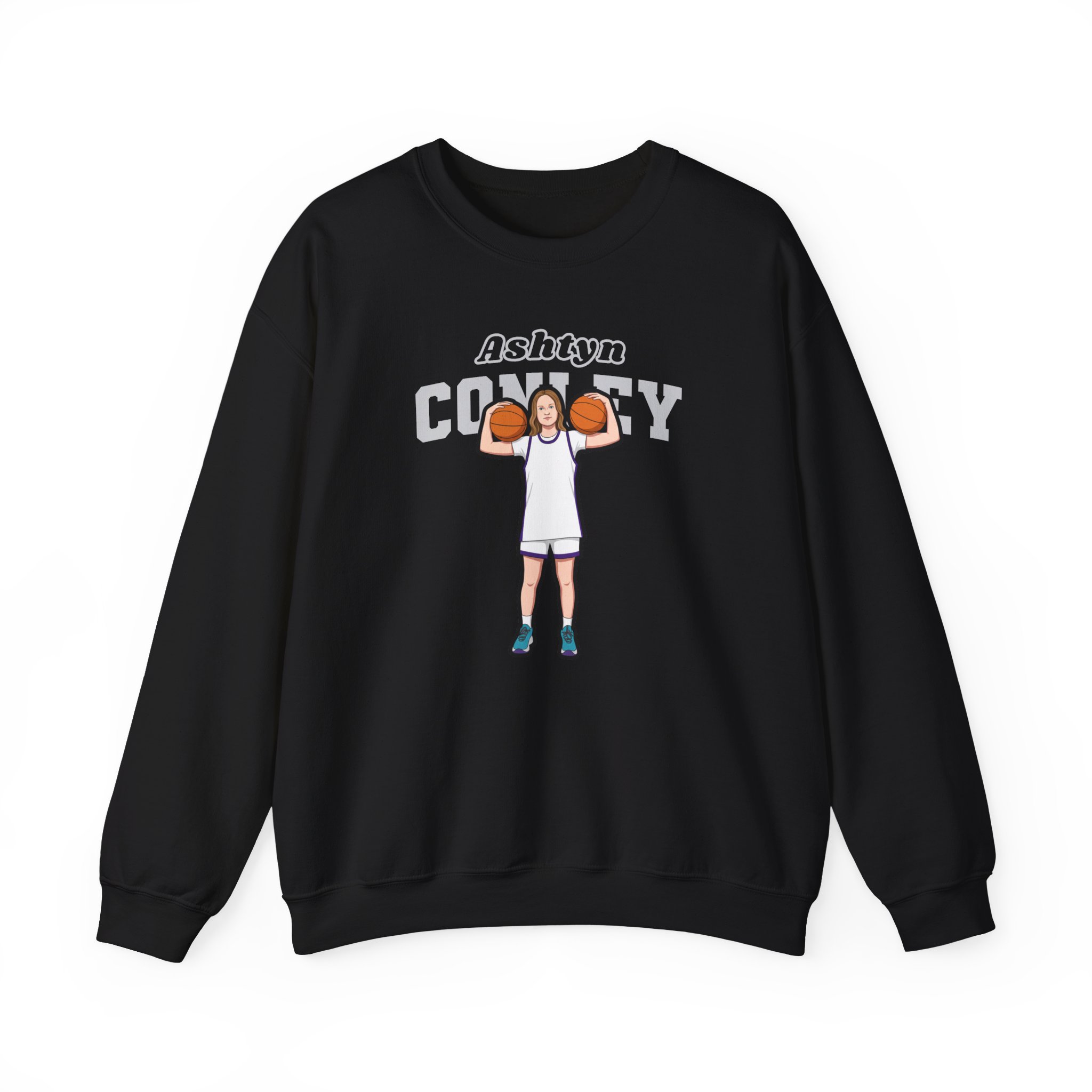 Crewneck Sweatshirt — character_name_arch in Black