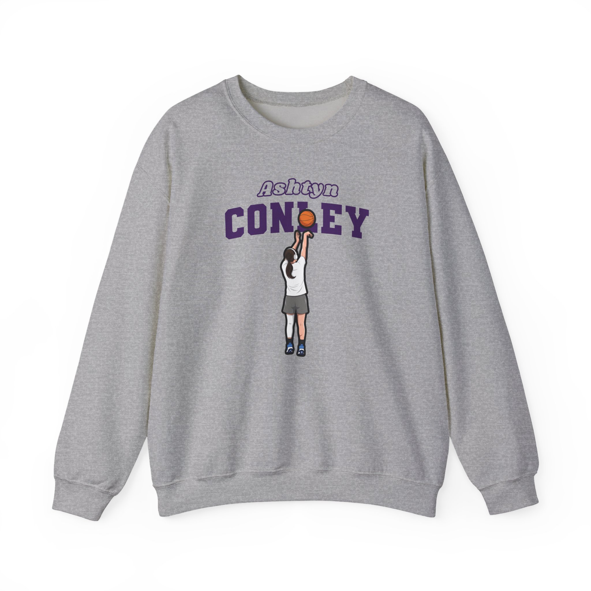 Crewneck Sweatshirt — character_name_arch in Grey