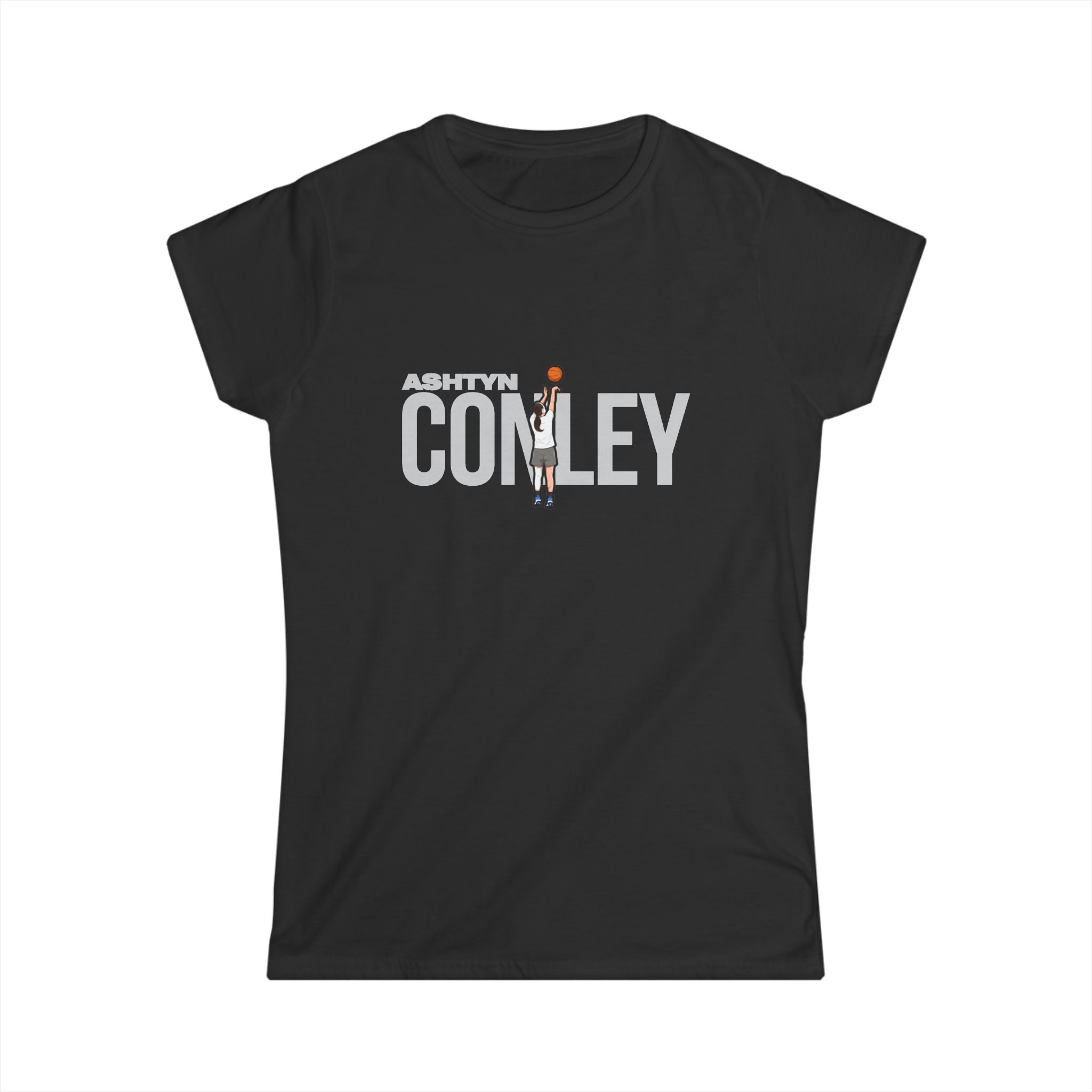 Women's Softstyle Tee — character_player_name in Black