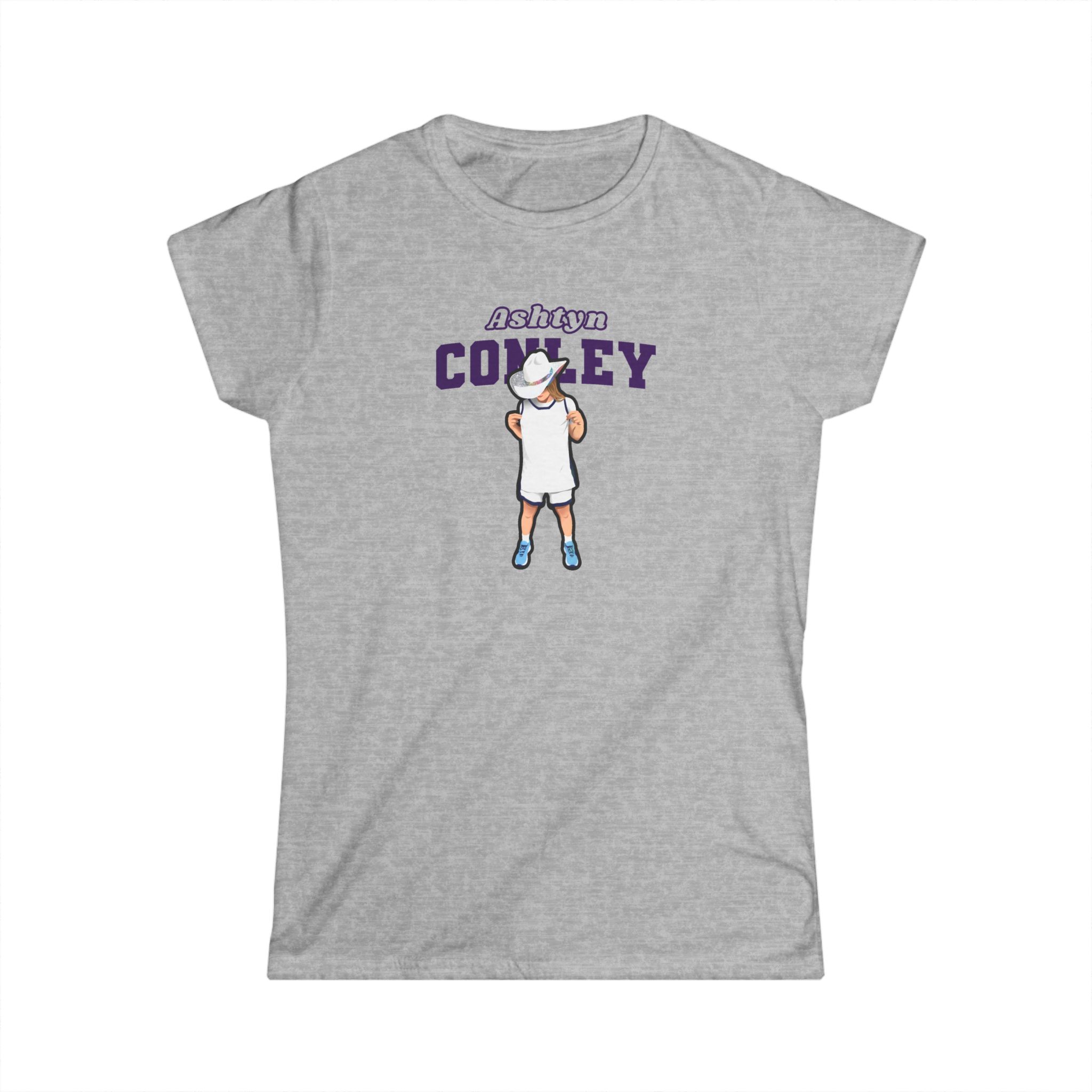 Women's Softstyle Tee — character_name_arch in Grey