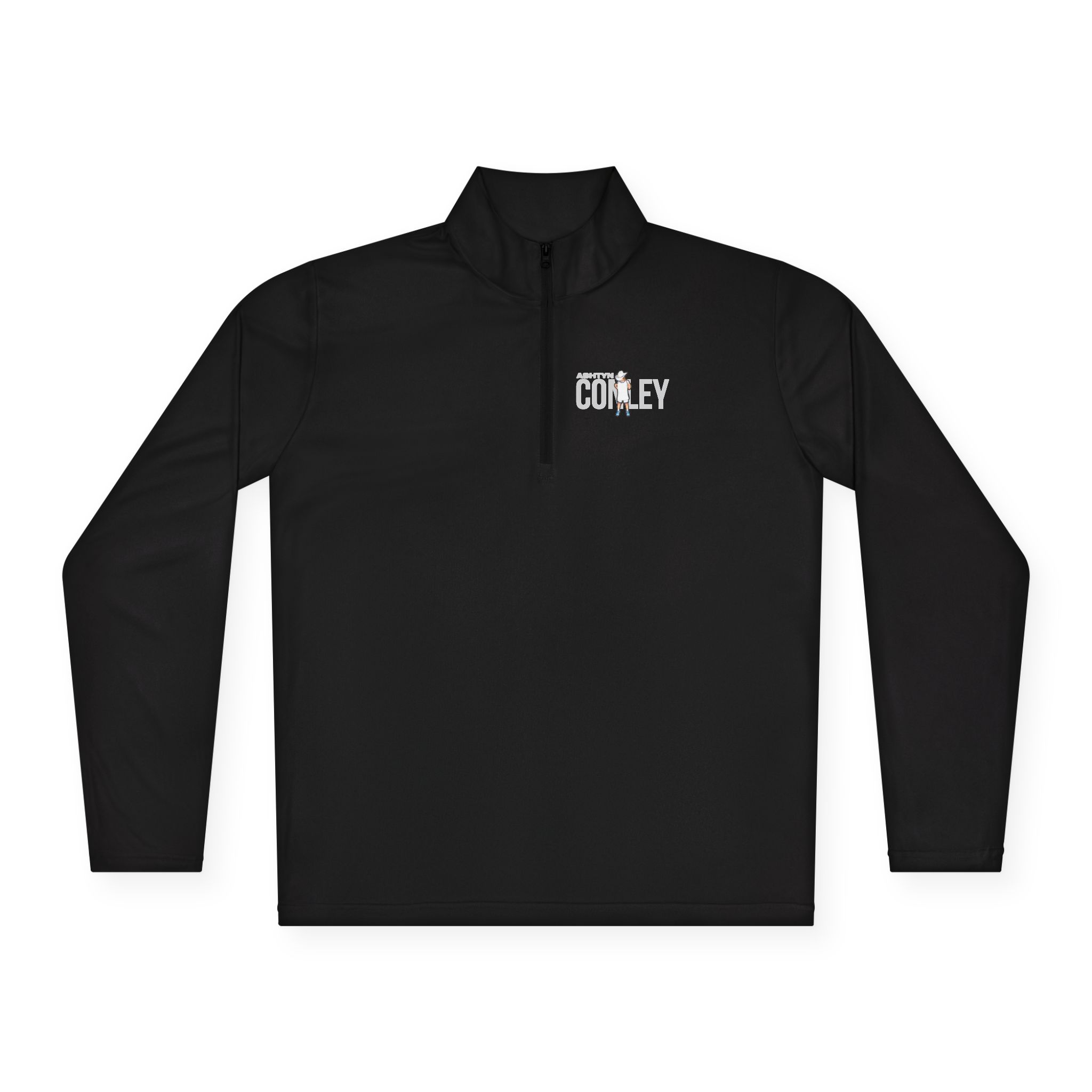 Q-Zip Pullover — character_player_name in Black