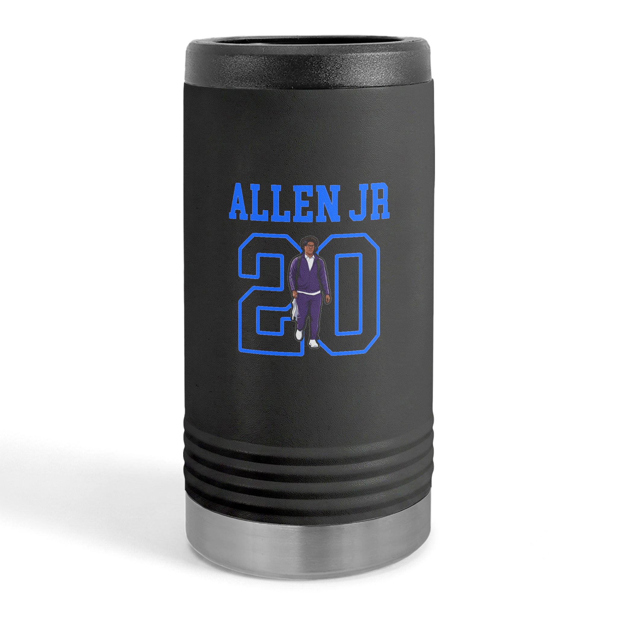 Slim Stainless Can Cooler — character_shirsey in Black