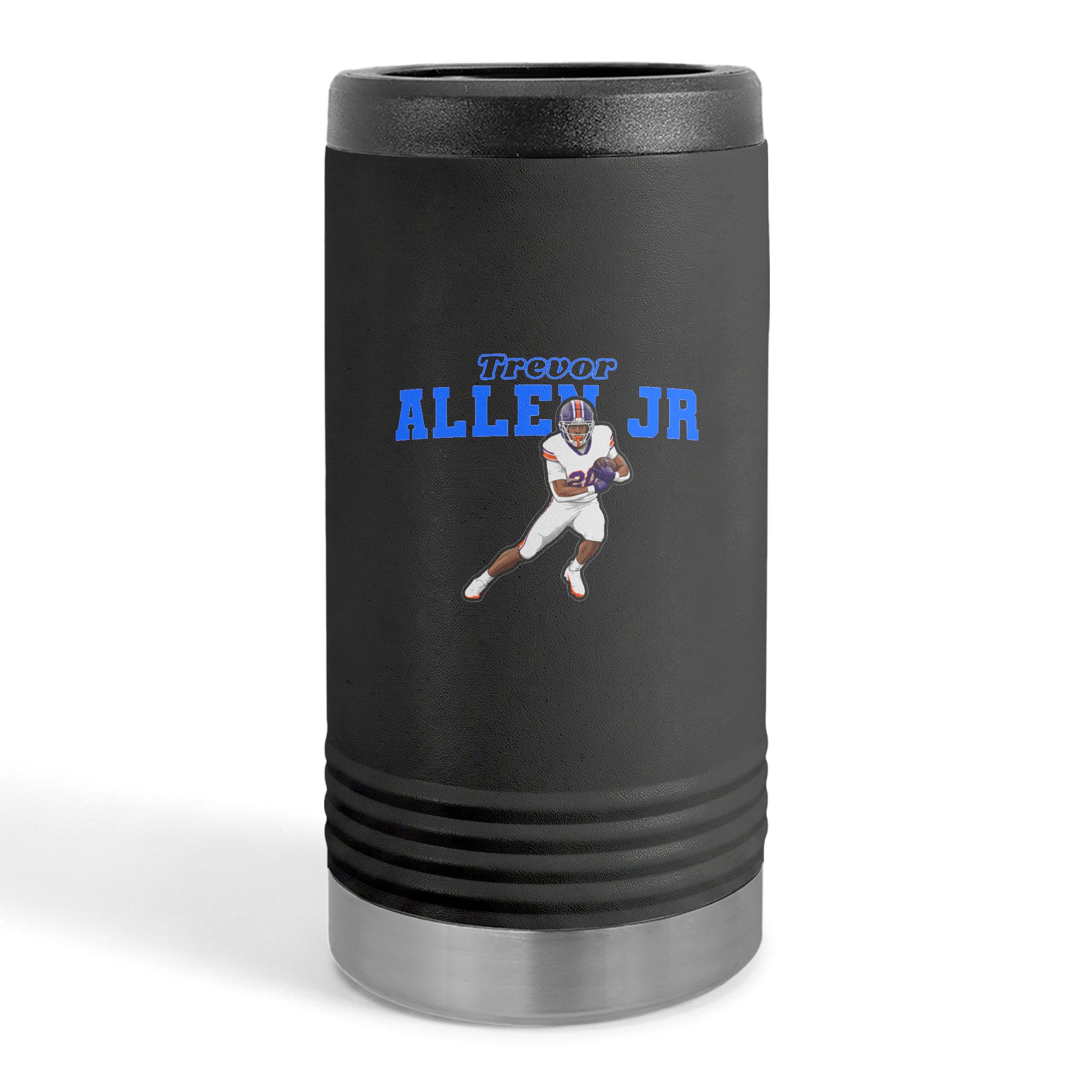 Slim Stainless Can Cooler — character_name_arch in Black