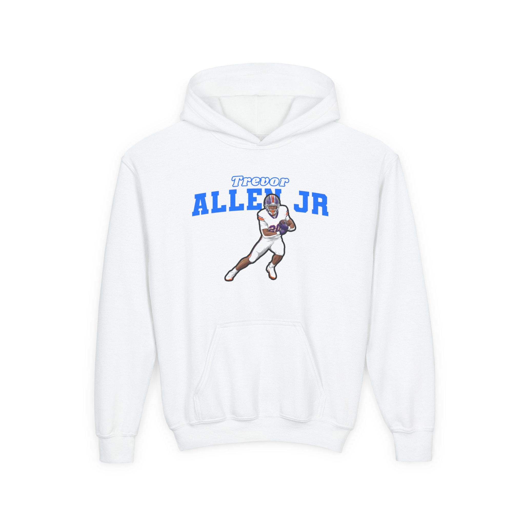 Youth Hoodie — character_name_arch in White
