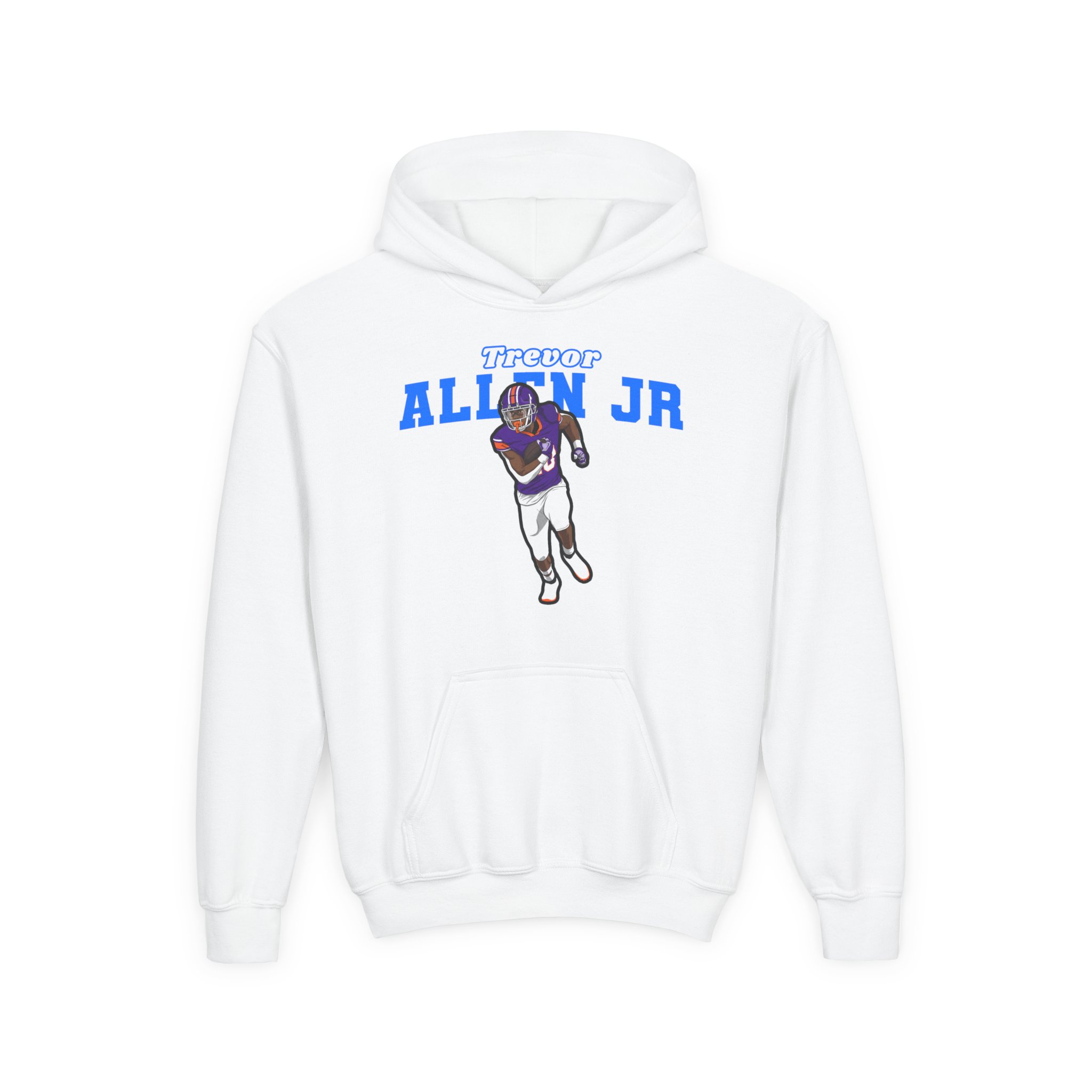 Youth Hoodie — character_name_arch in White
