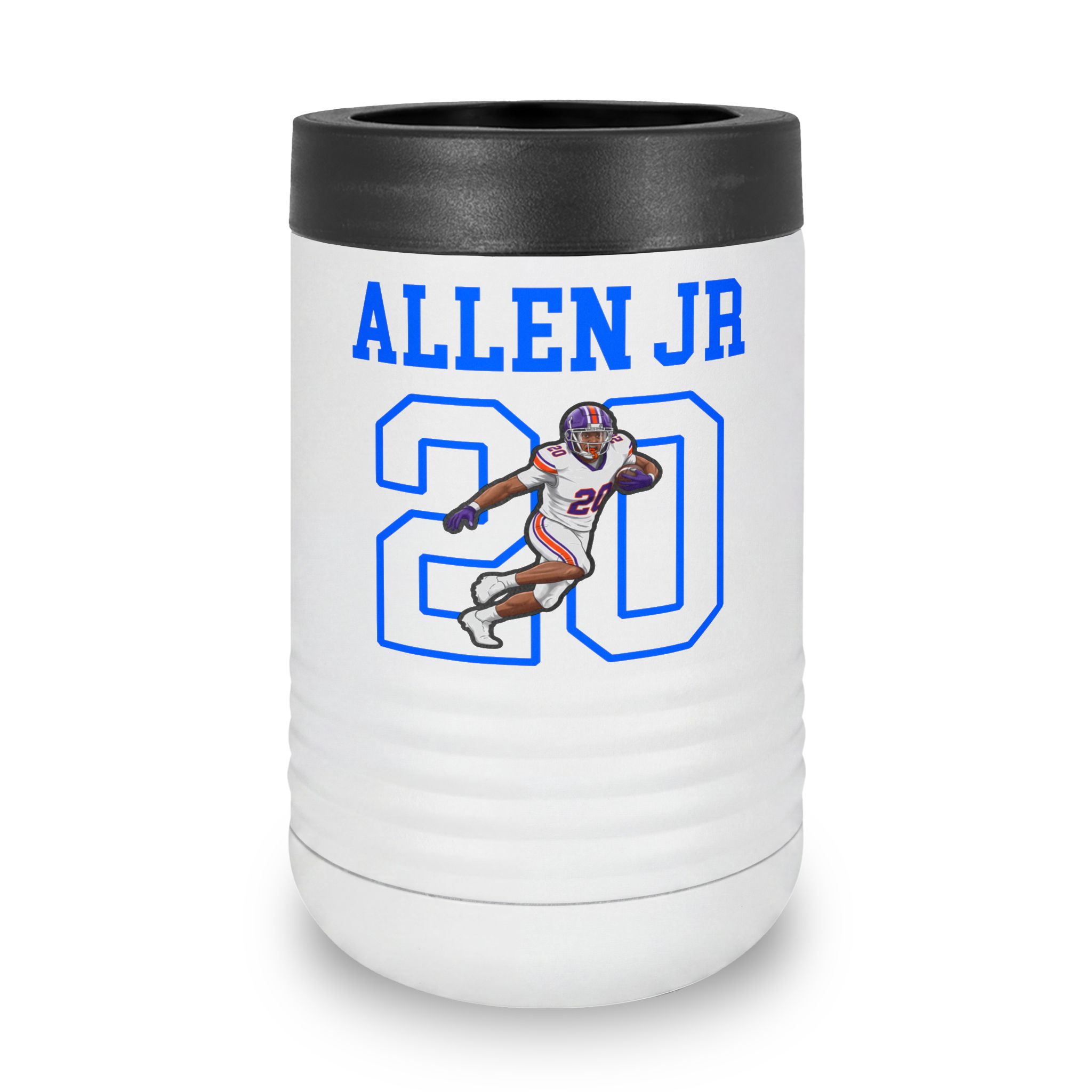 Stainless Can Cooler — character_shirsey in White