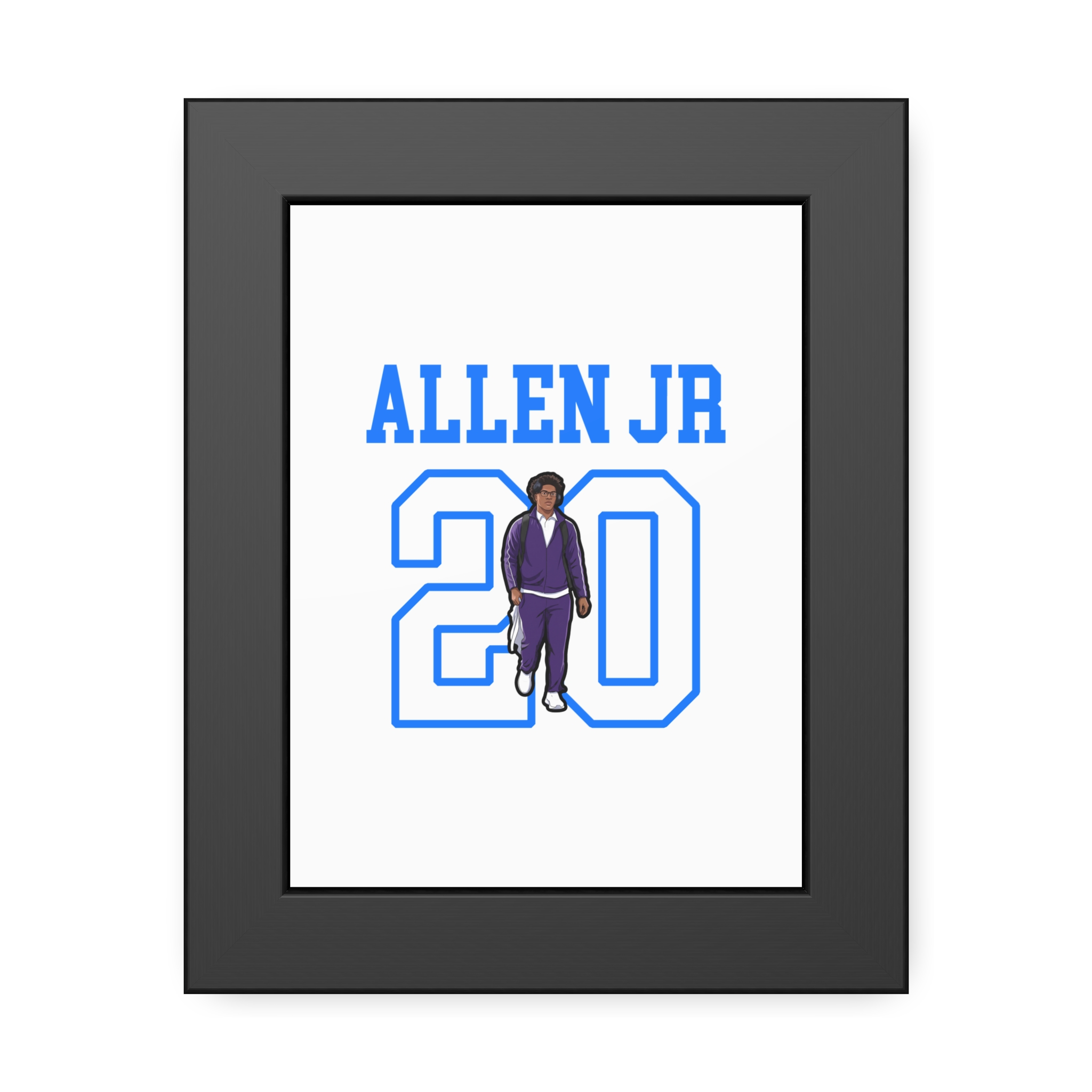 Framed Poster — character_shirsey in Black