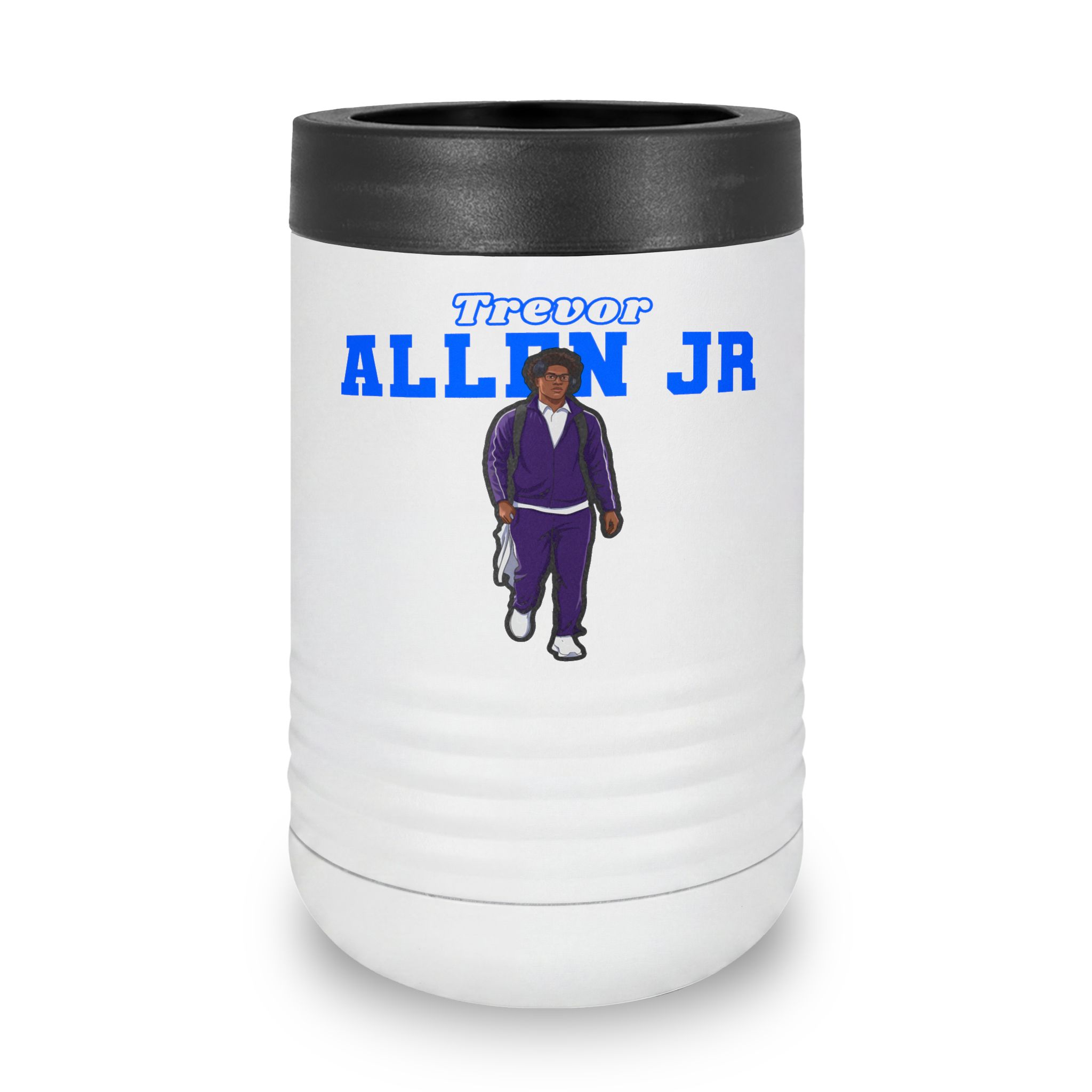 Stainless Can Cooler — character_name_arch in White