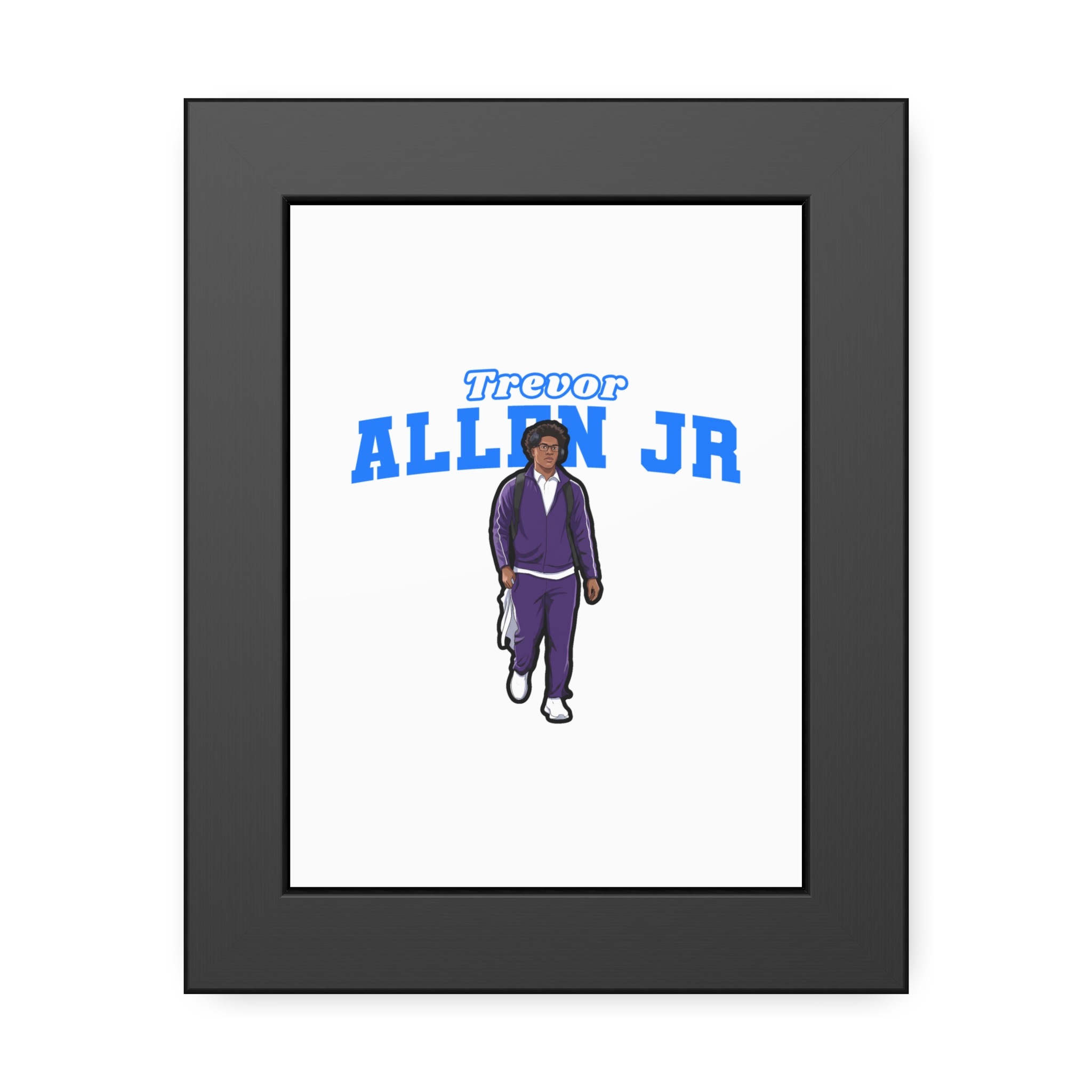 Framed Poster — character_name_arch in Black