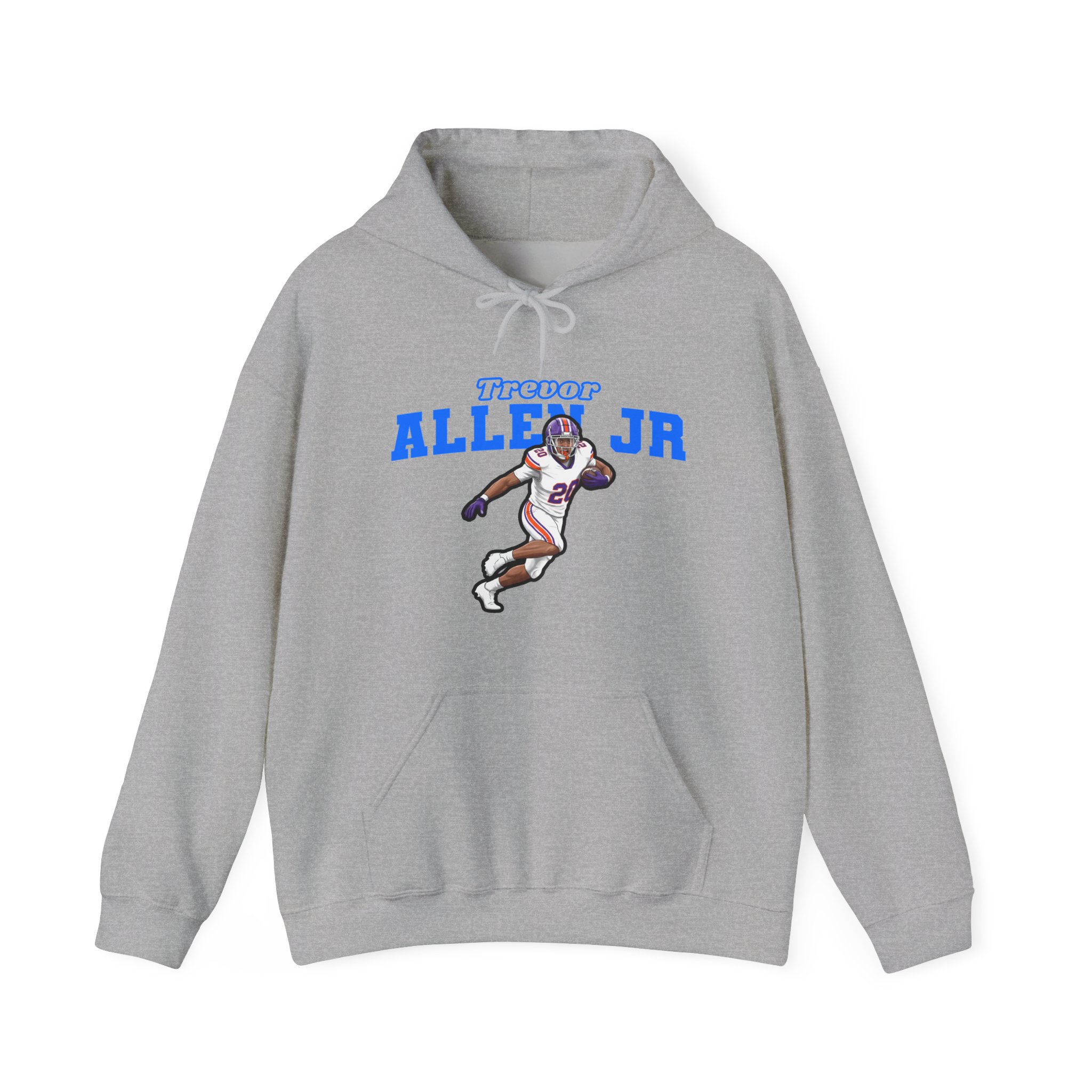 Hoodie — character_name_arch in Grey