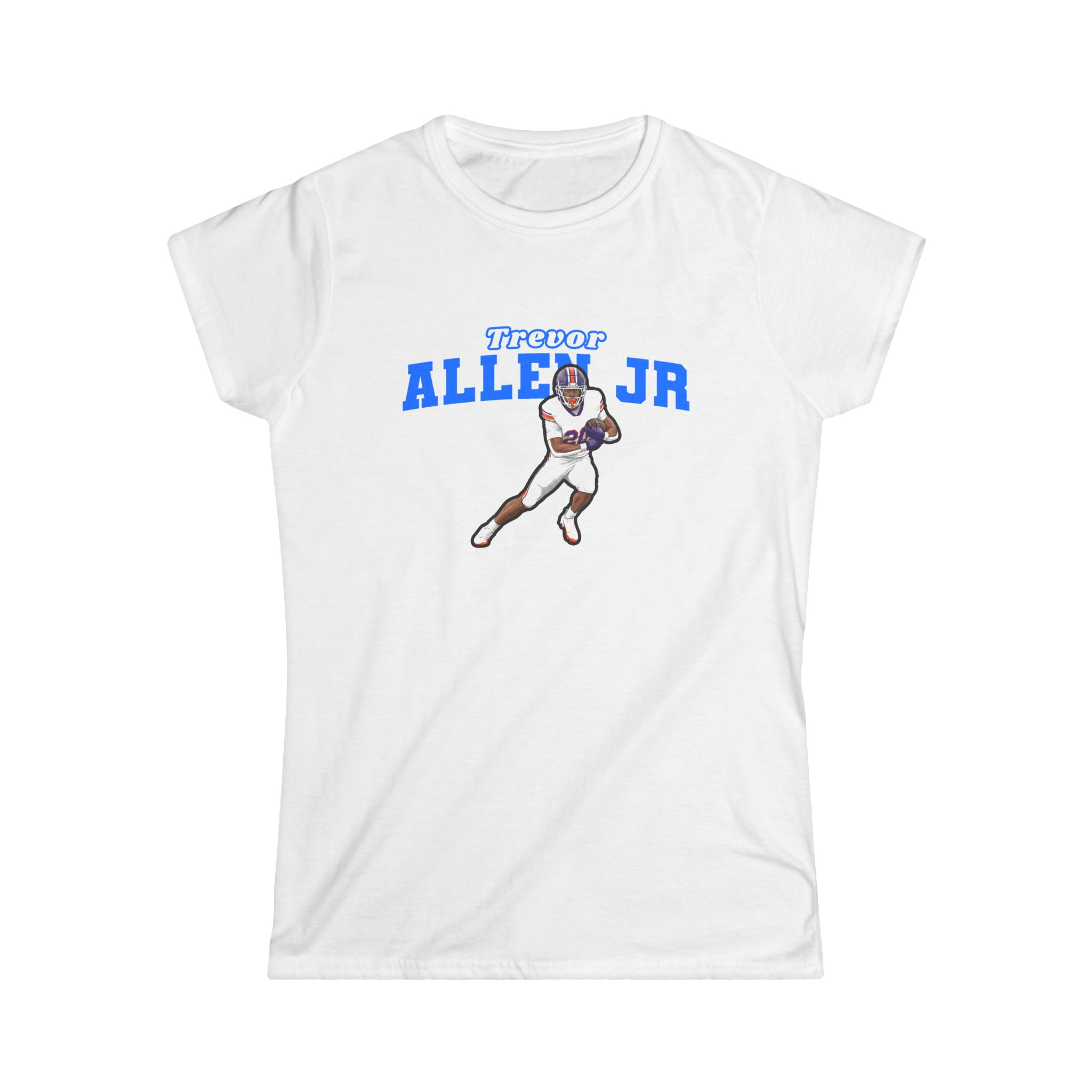 Women's Softstyle Tee — character_name_arch in White