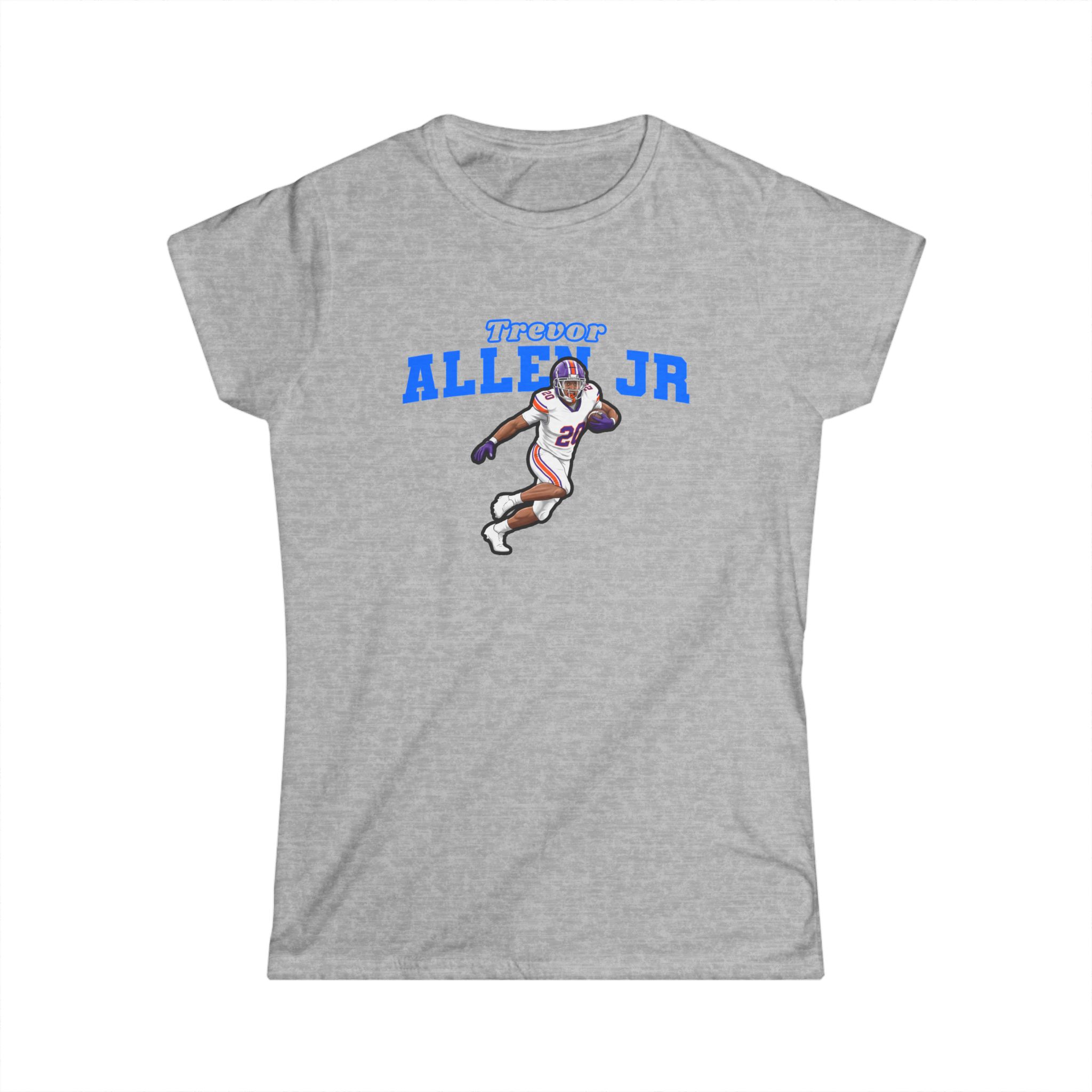 Women's Softstyle Tee — character_name_arch in Grey