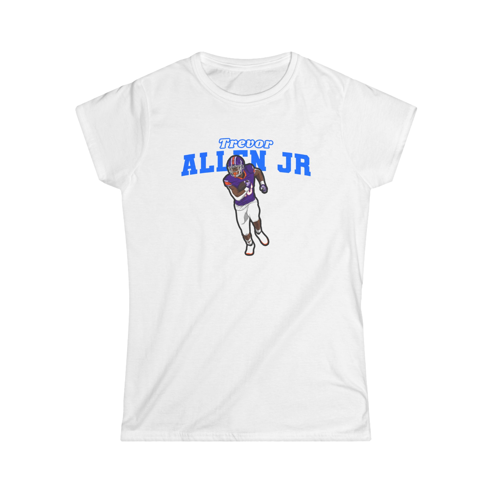 Women's Softstyle Tee — character_name_arch in White
