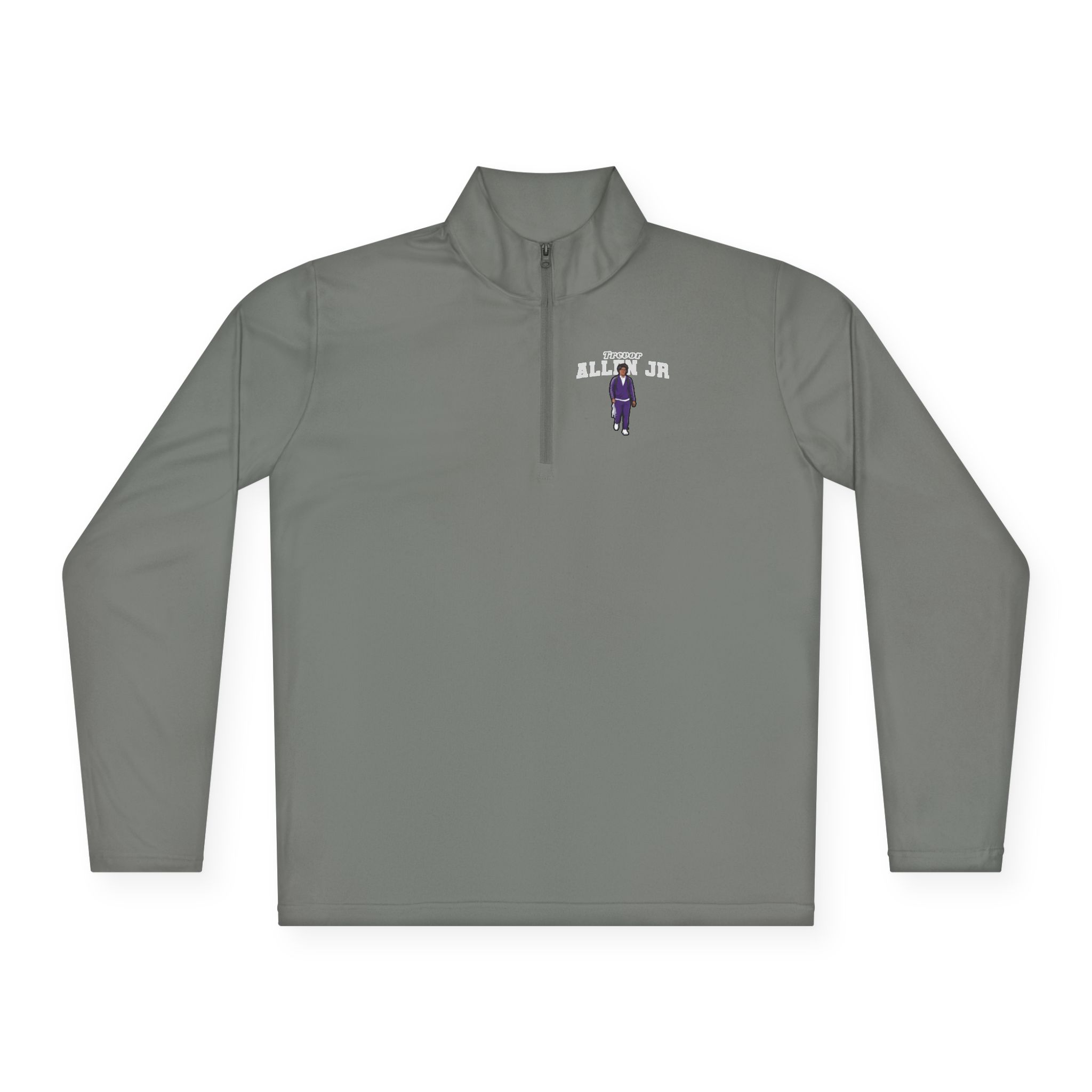 Q-Zip Pullover — character_name_arch in Grey