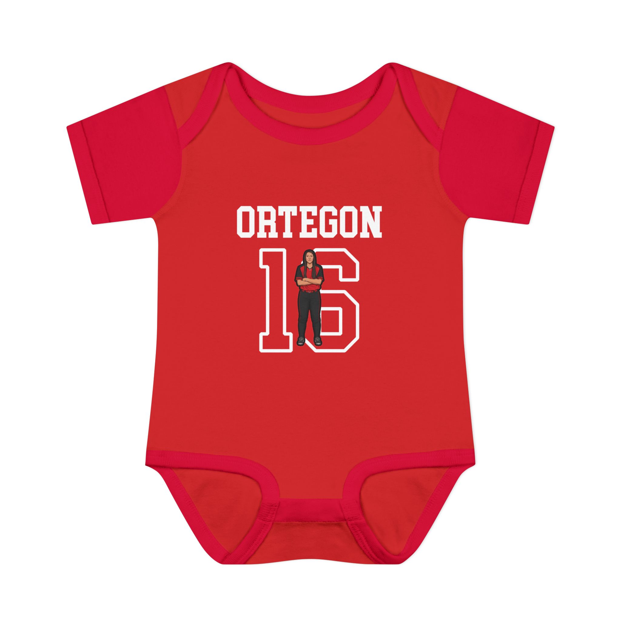 Baby Onesie — character_shirsey in Red