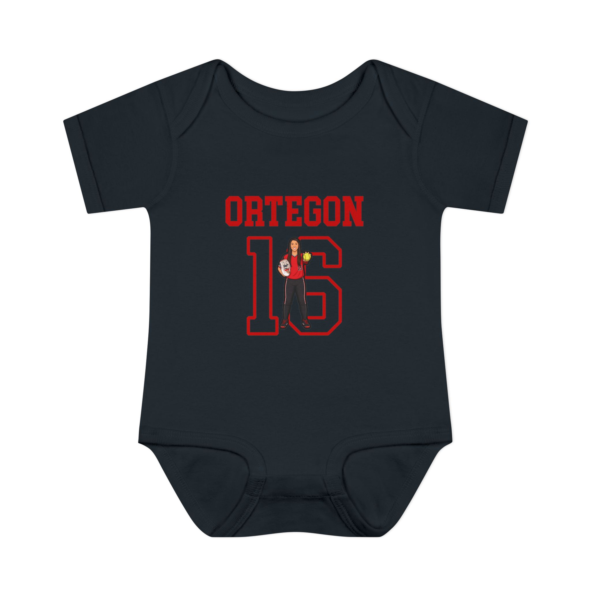 Baby Onesie — character_shirsey in Black