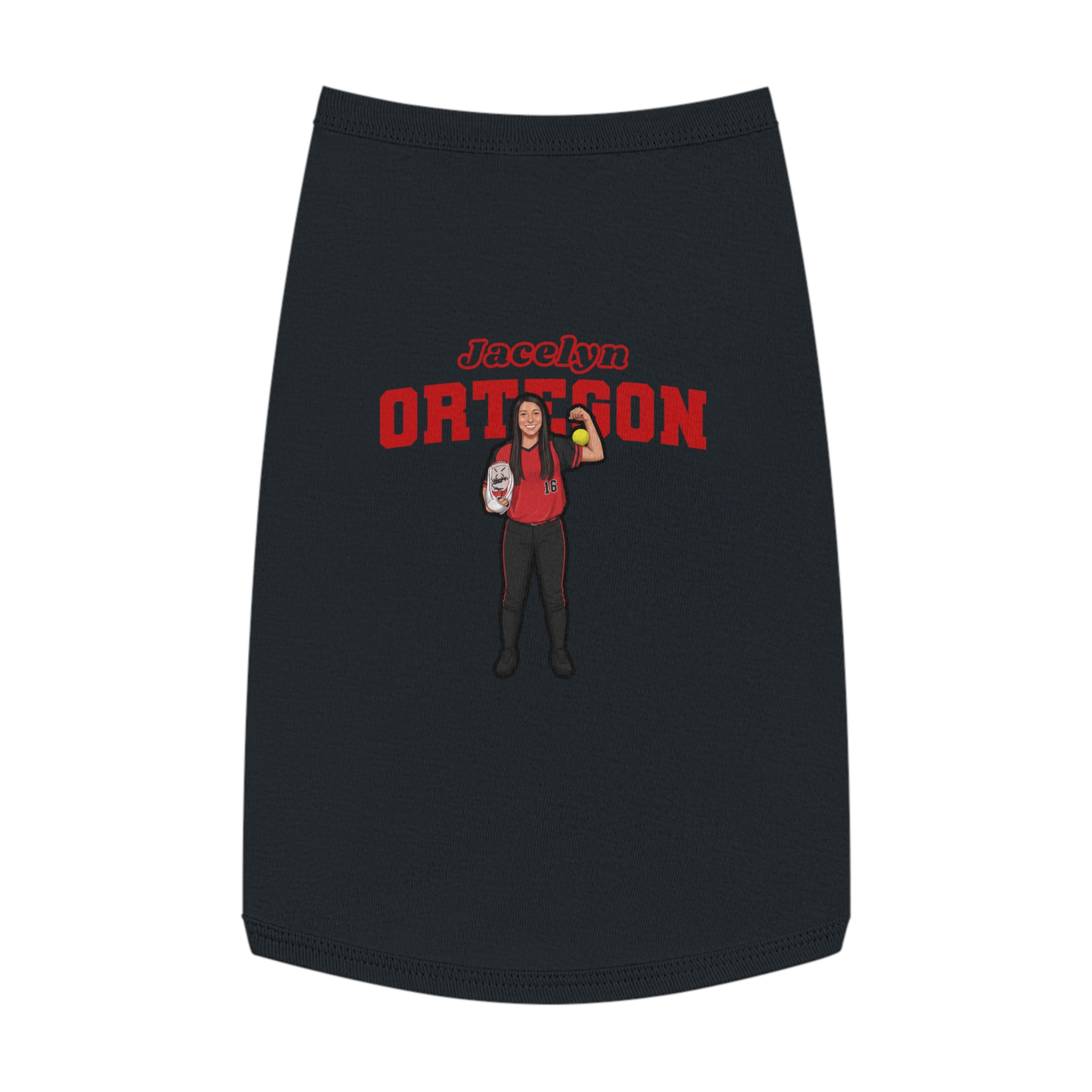 Pet Tank Top — character_name_arch in Black
