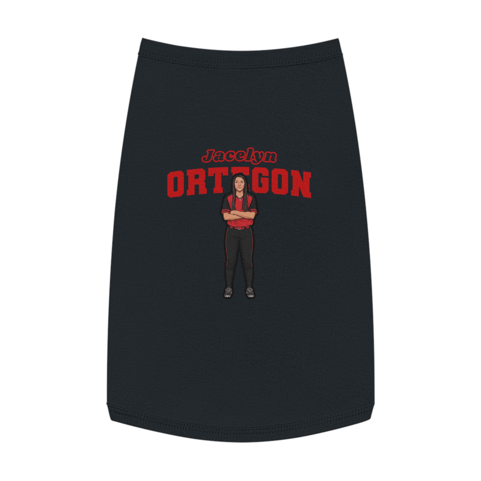 Pet Tank Top — character_name_arch in White