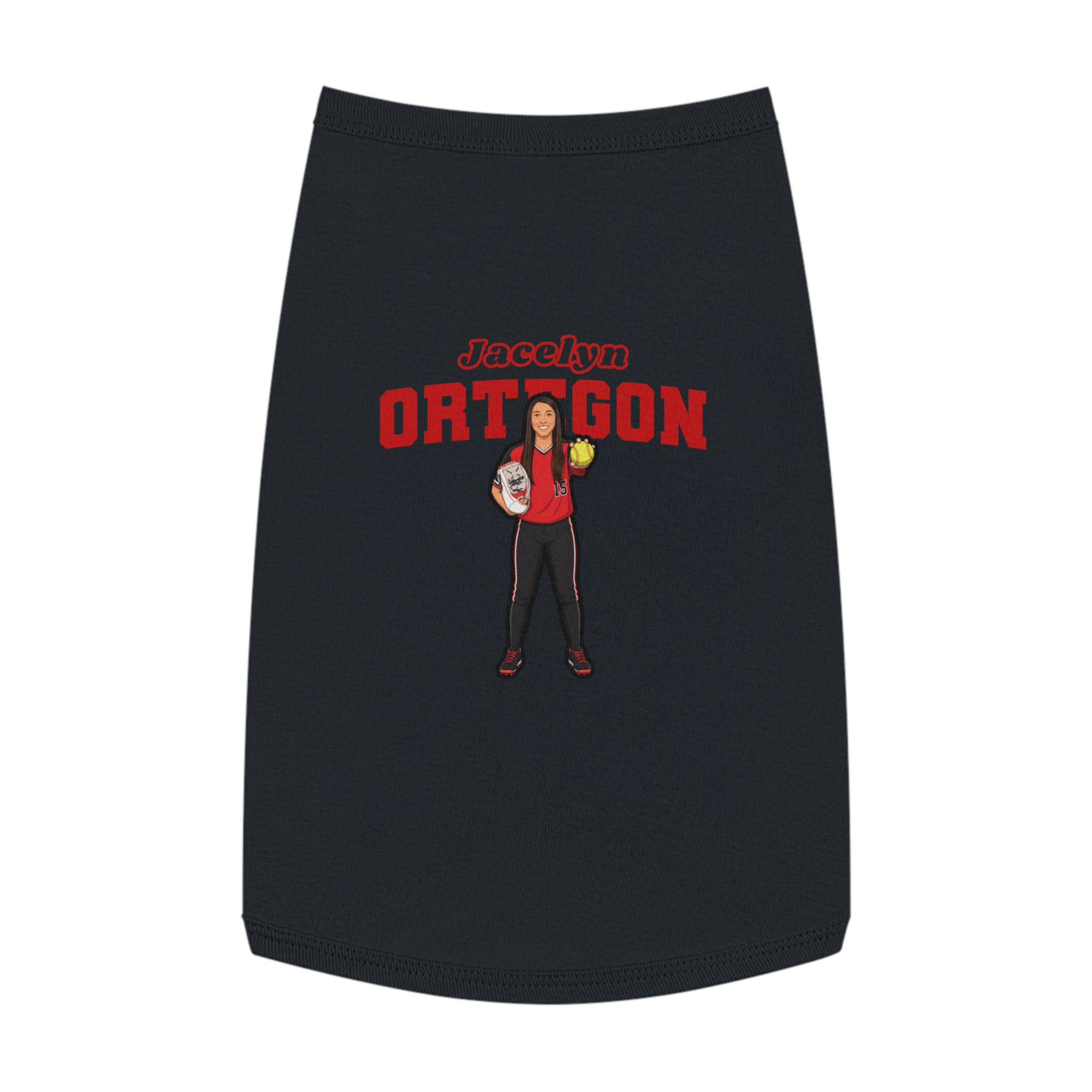 Pet Tank Top — character_name_arch in Black