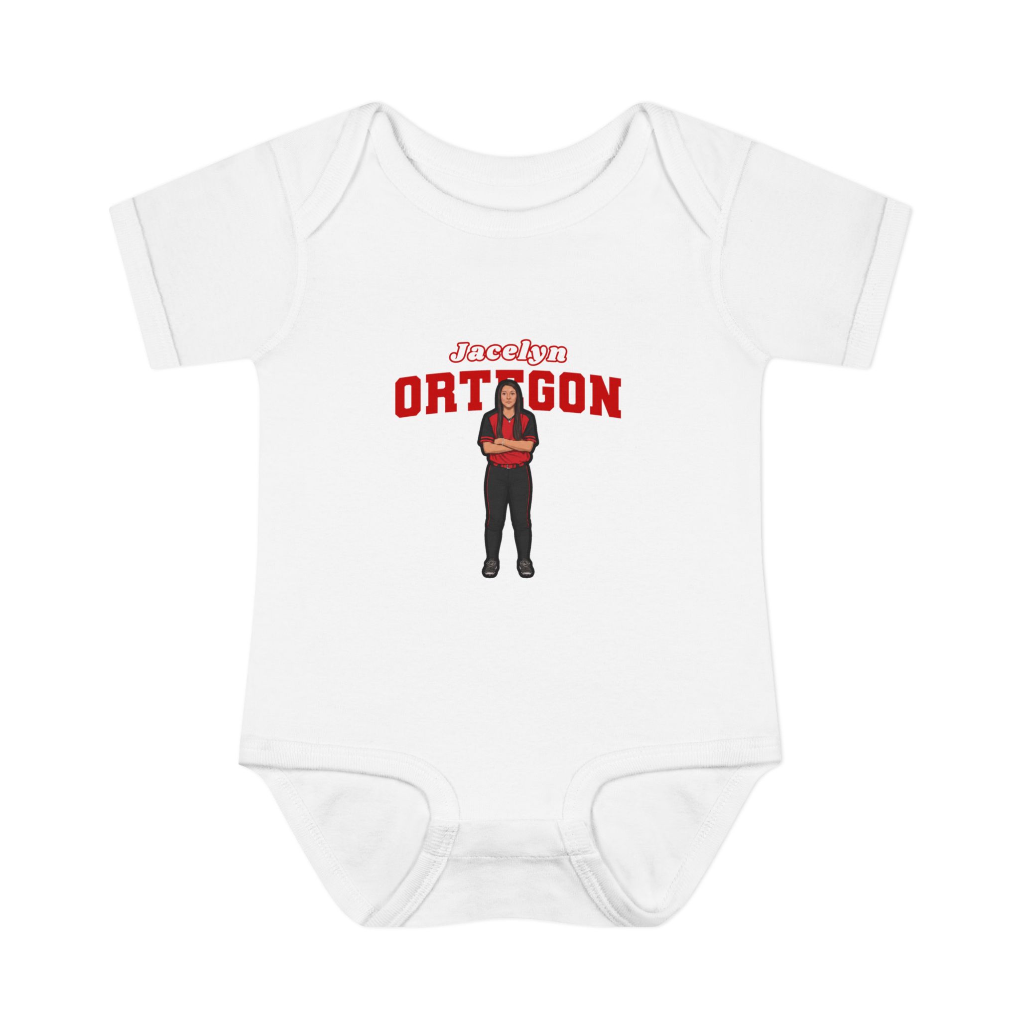Baby Onesie — character_name_arch in White