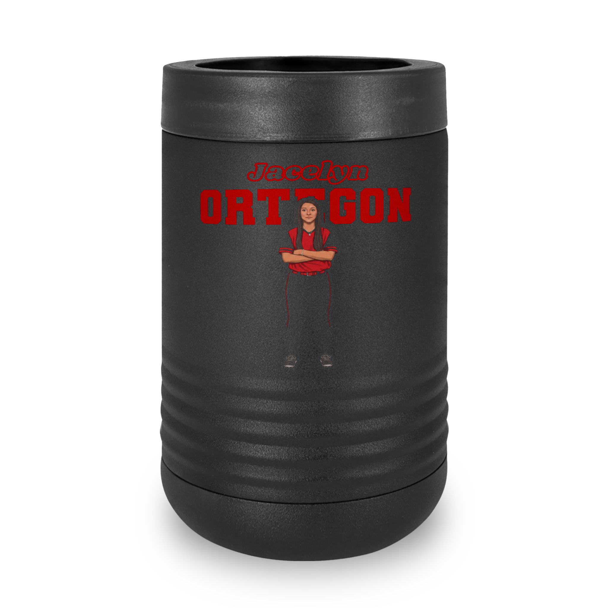 Stainless Can Cooler — character_name_arch in Black