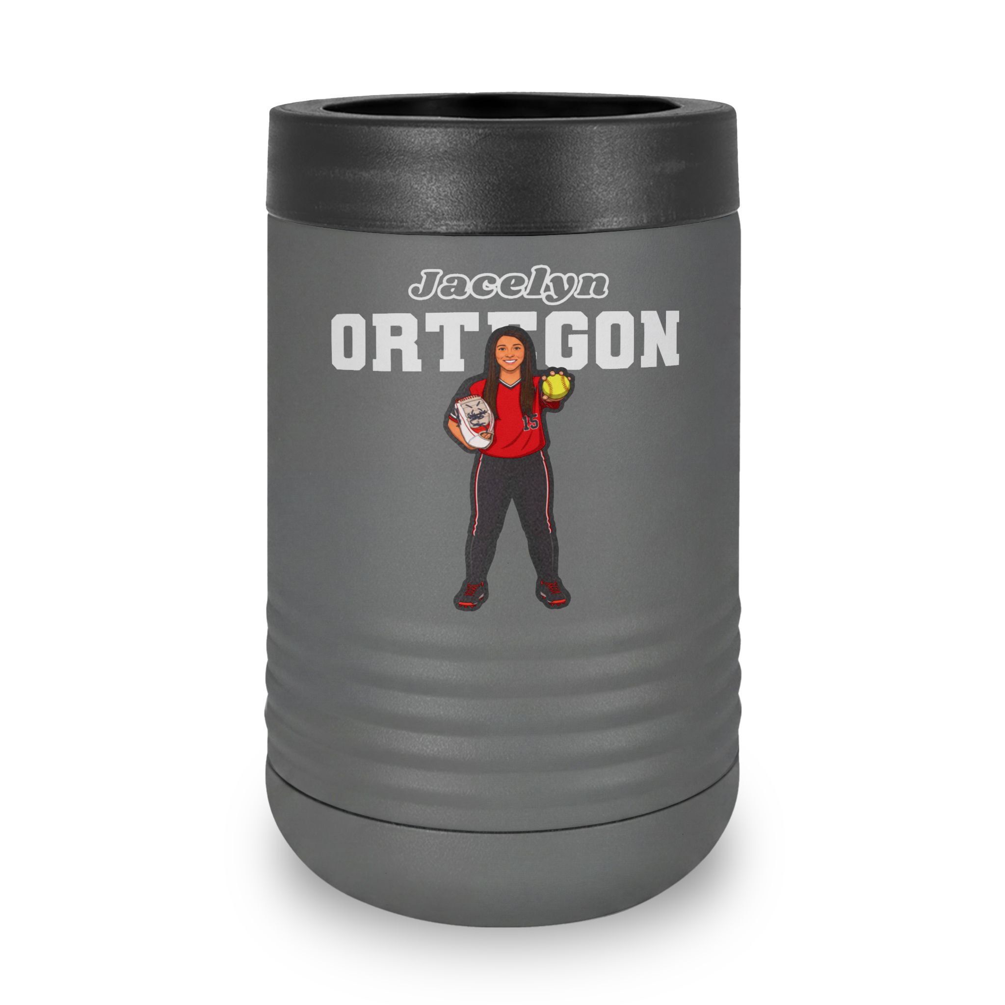 Stainless Can Cooler — character_name_arch in Grey