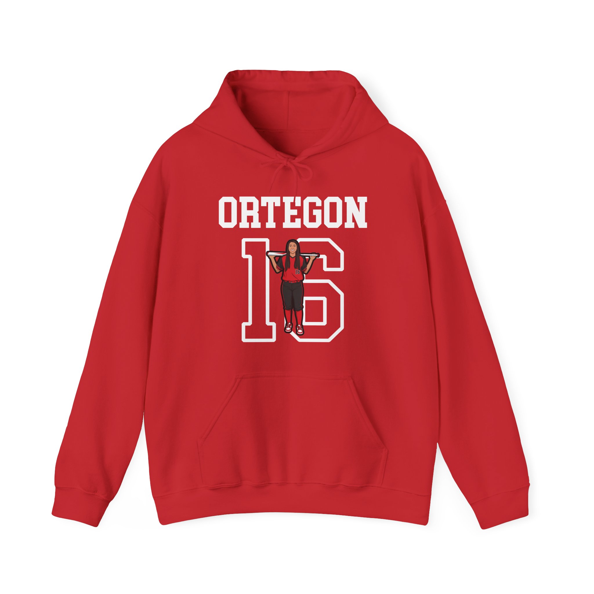 Hoodie — character_shirsey in Red