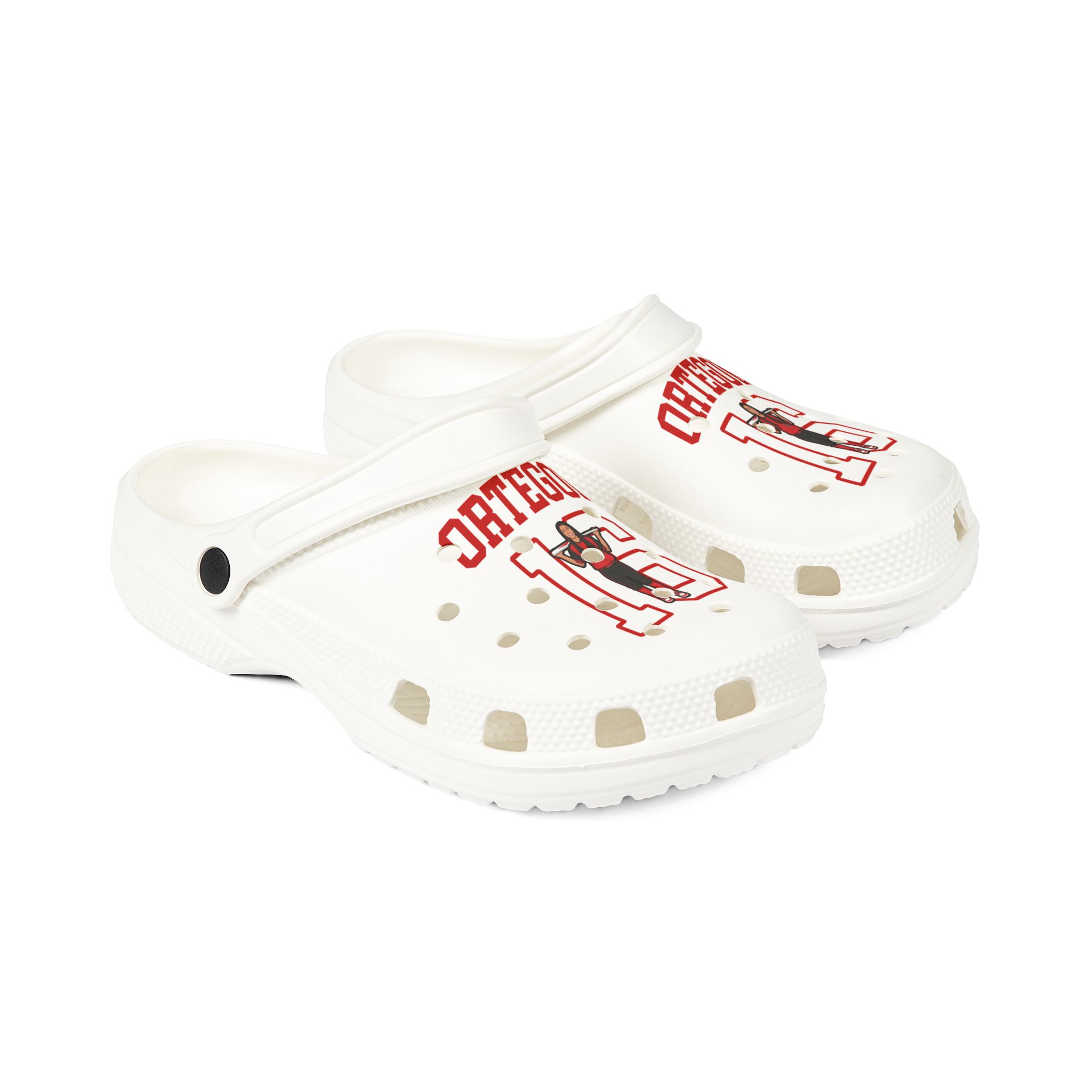 Rubber Clogs — character_shirsey in White