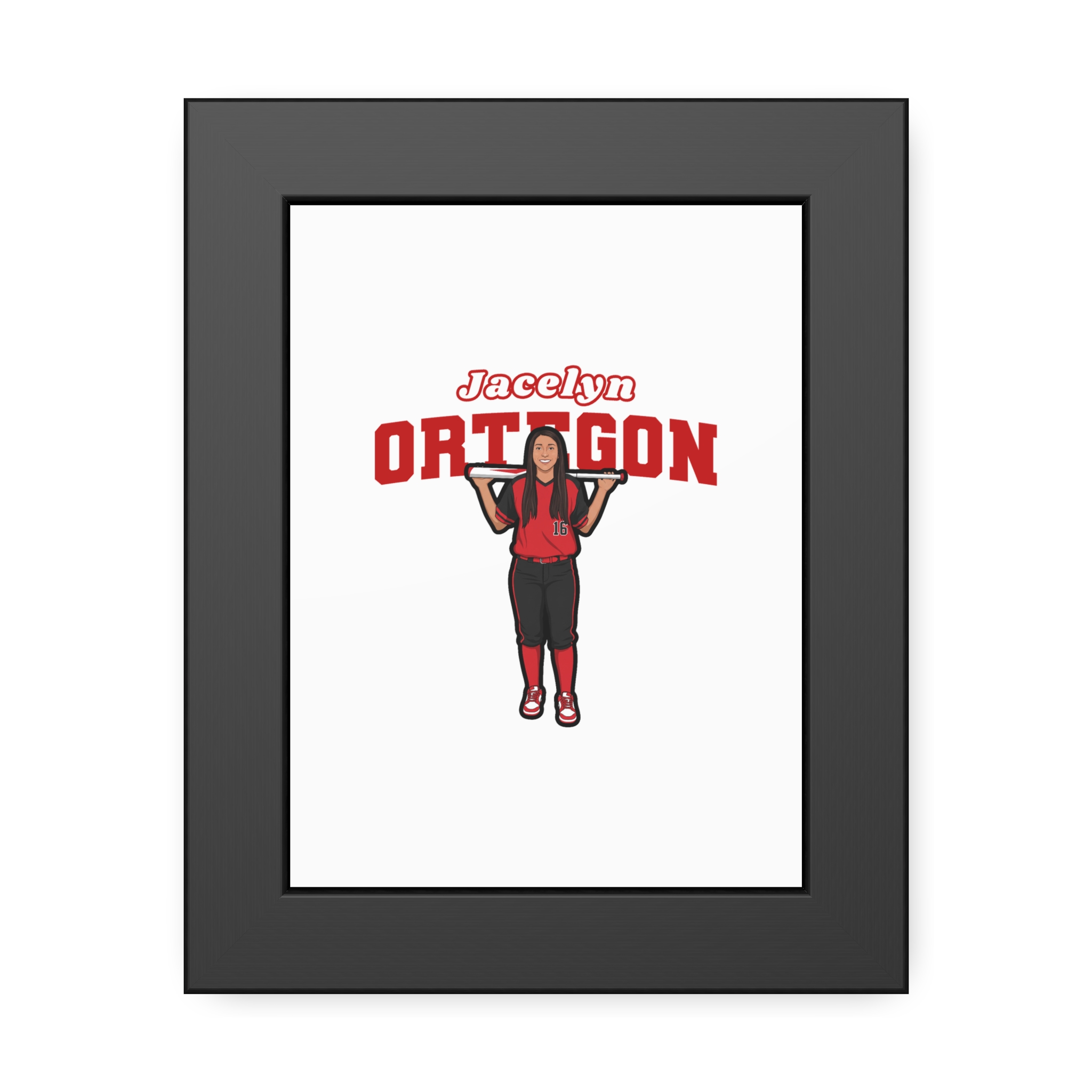 Framed Poster — character_name_arch in Black