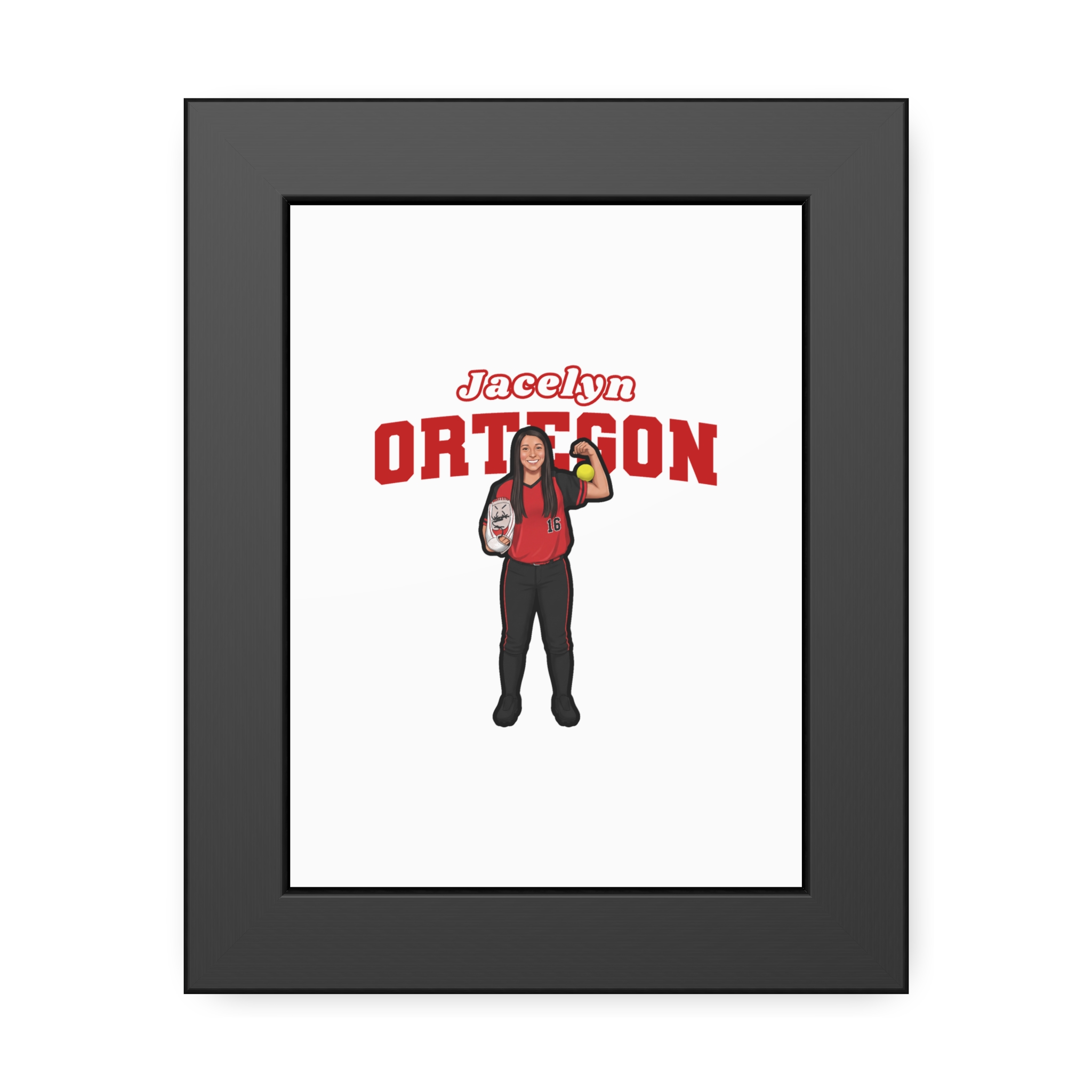 Framed Poster — character_name_arch in Black