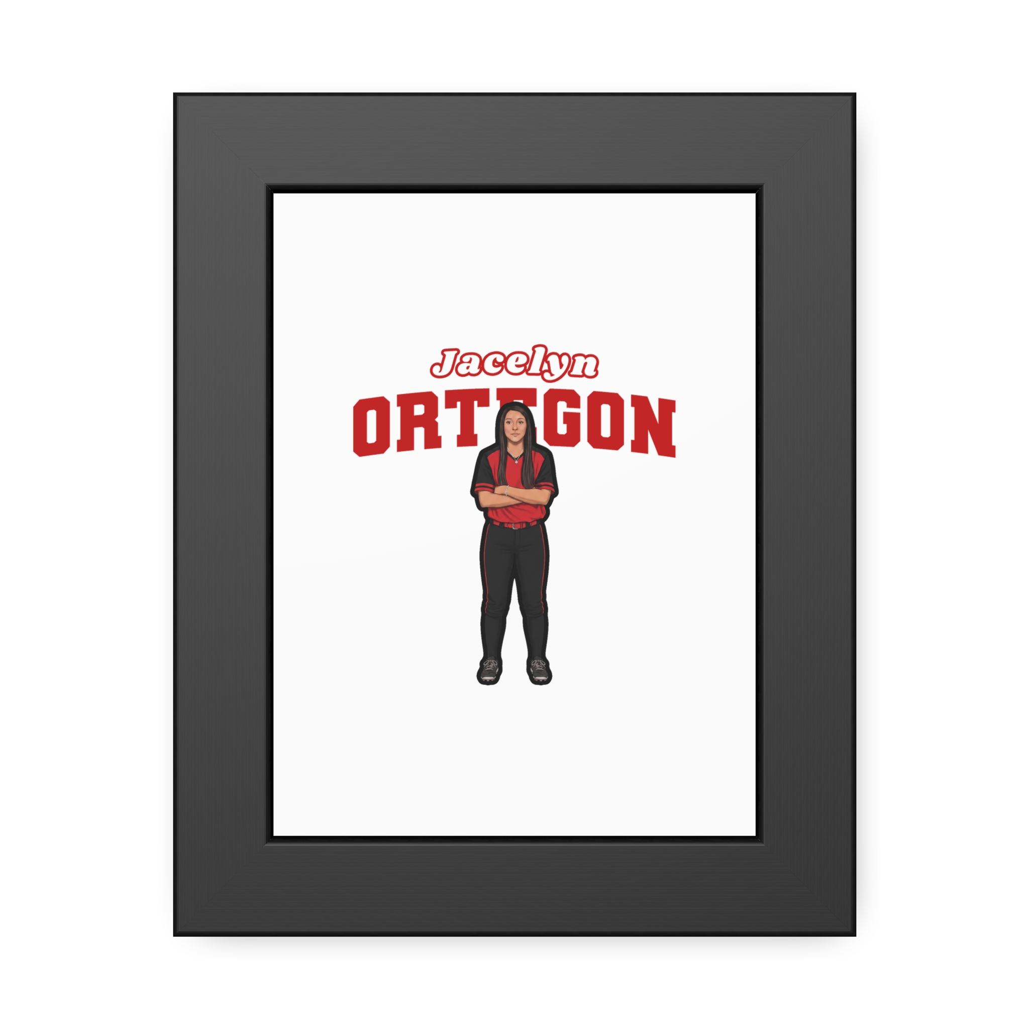 Framed Poster — character_name_arch in Black