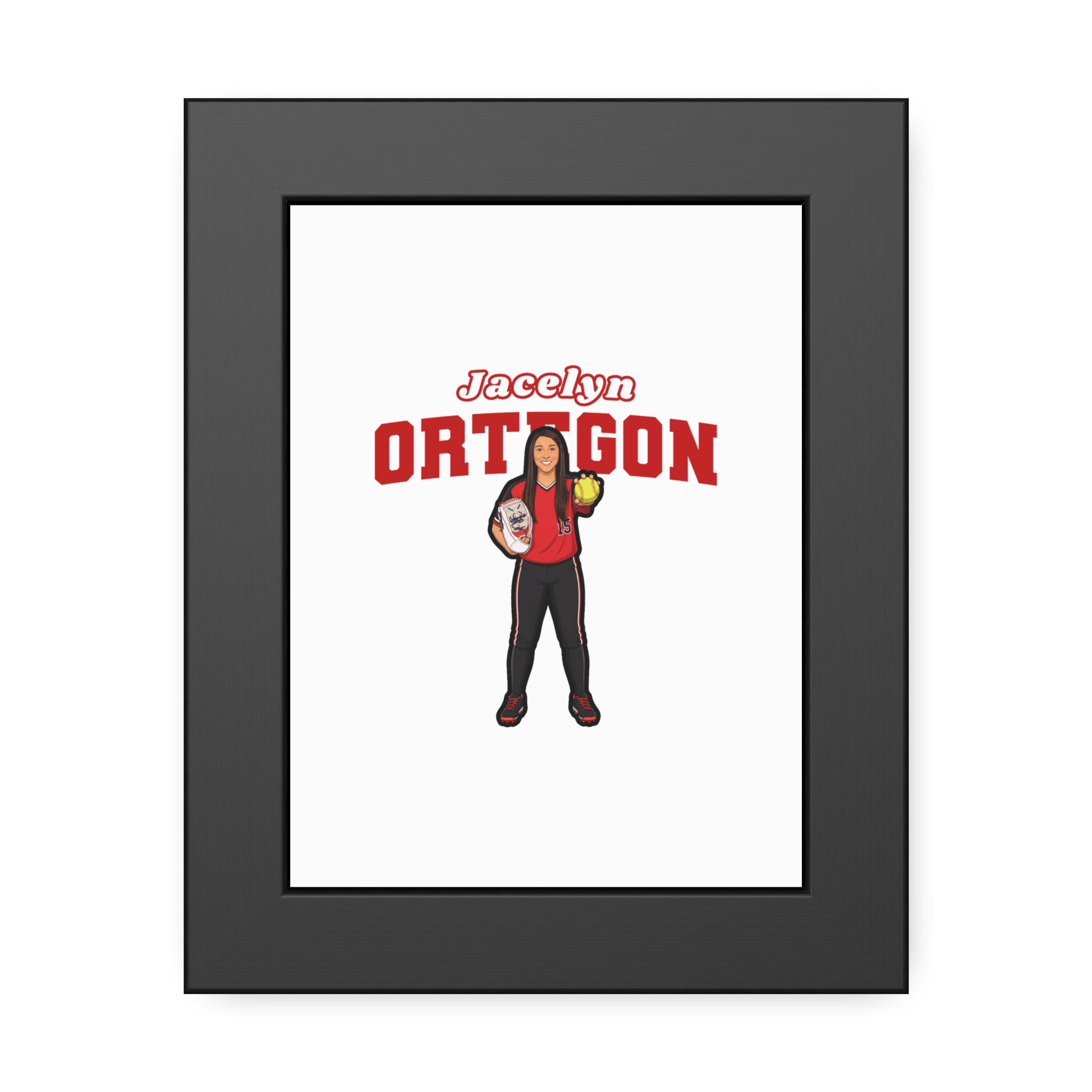 Framed Poster — character_name_arch in Black
