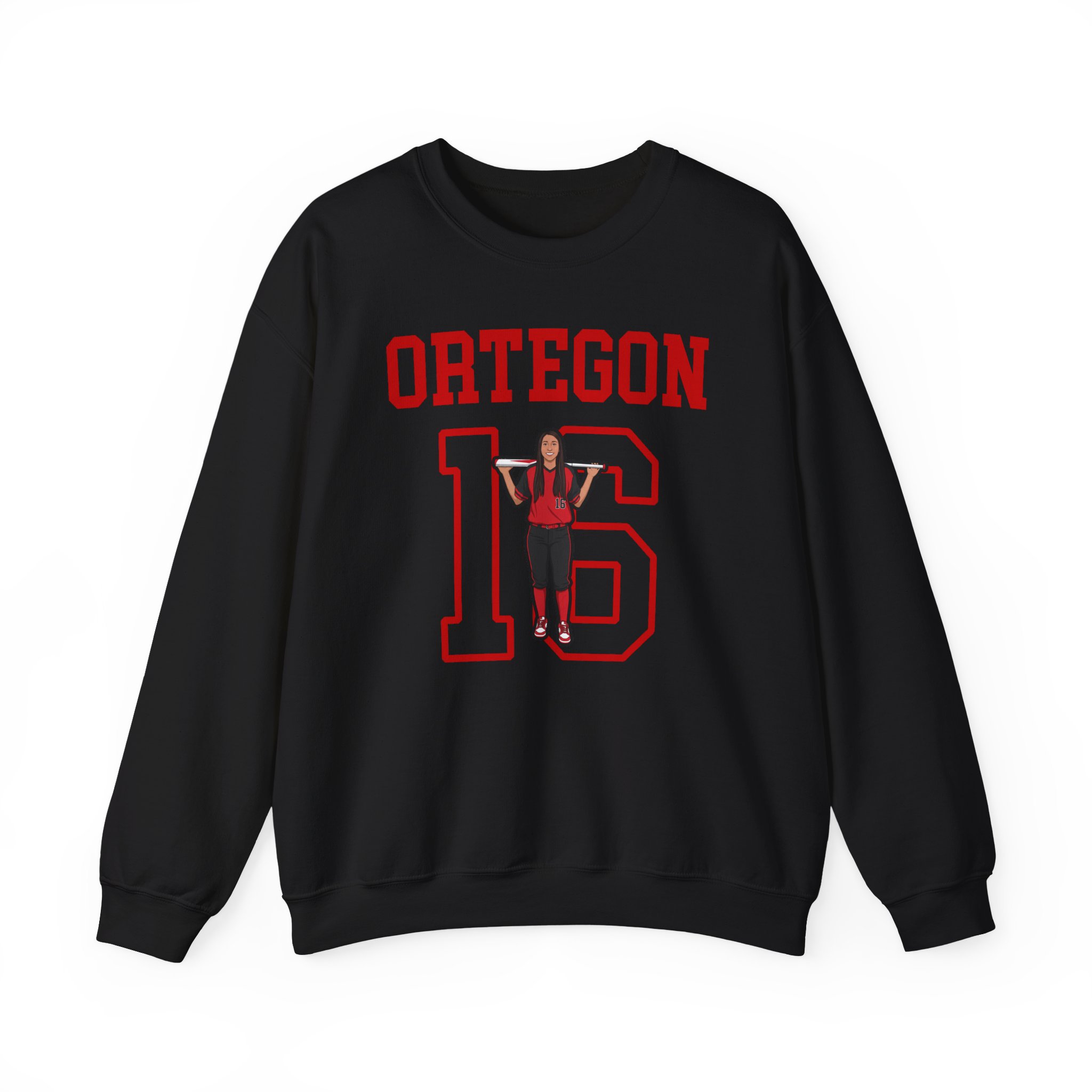 Crewneck Sweatshirt — character_shirsey in Black