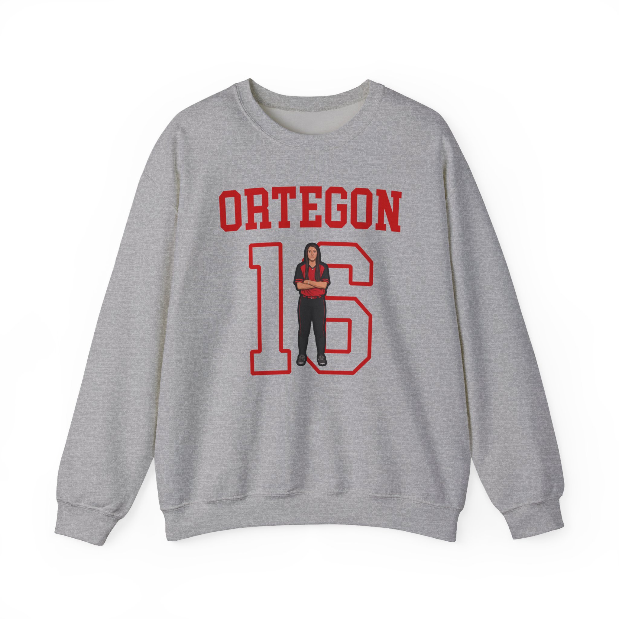 Crewneck Sweatshirt — character_shirsey in Grey