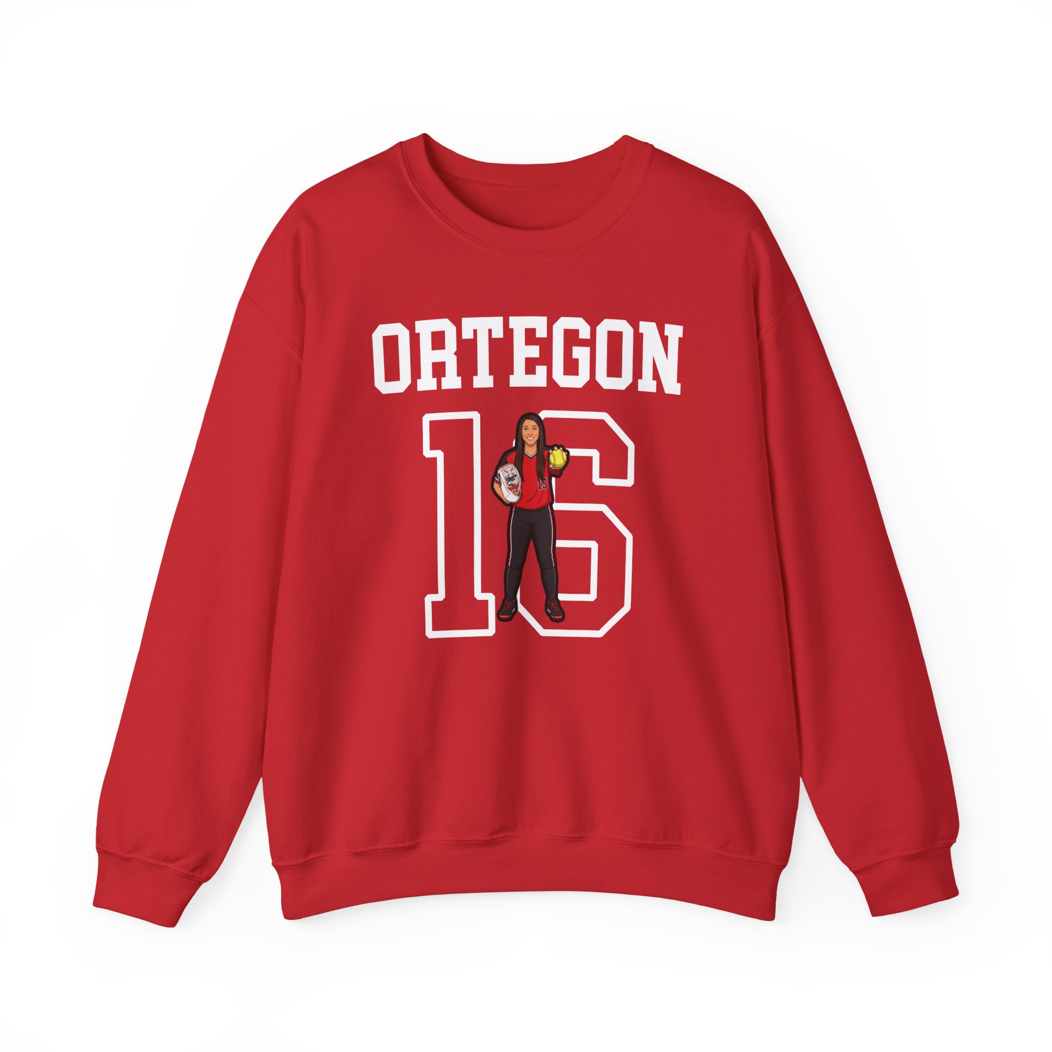 Crewneck Sweatshirt — character_shirsey in Red