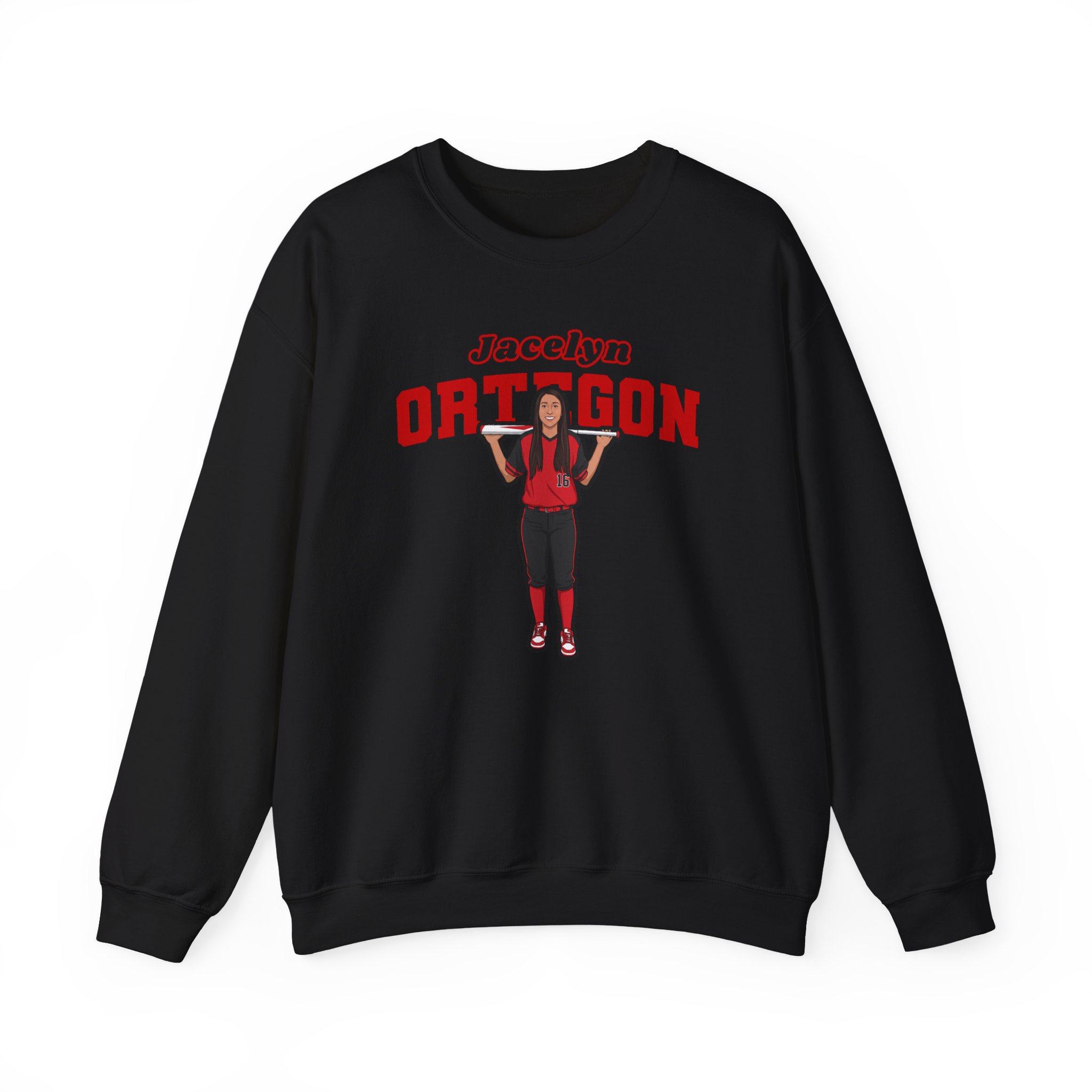 Crewneck Sweatshirt — character_name_arch in Black