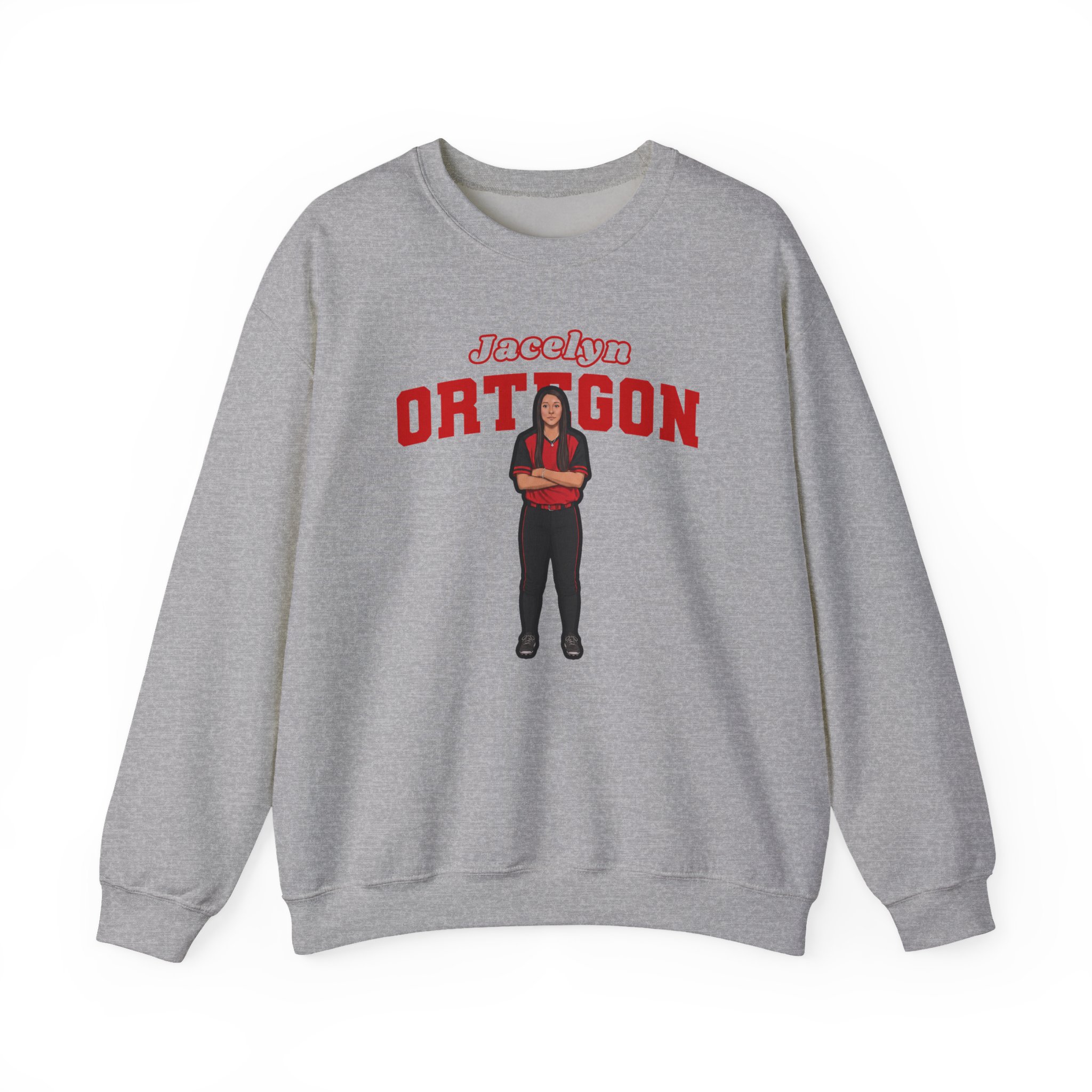 Crewneck Sweatshirt — character_name_arch in Grey