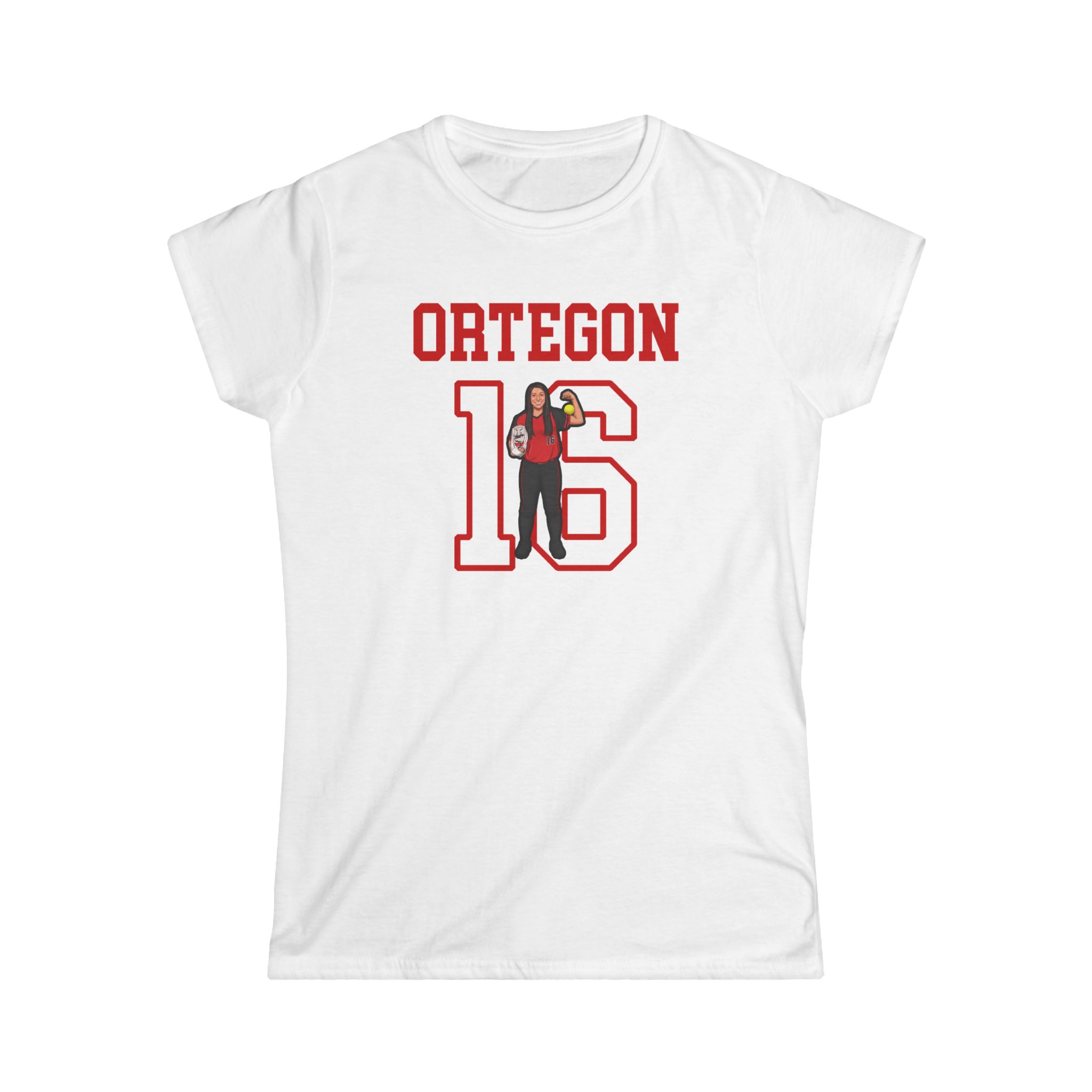 Women's Softstyle Tee — character_shirsey in White