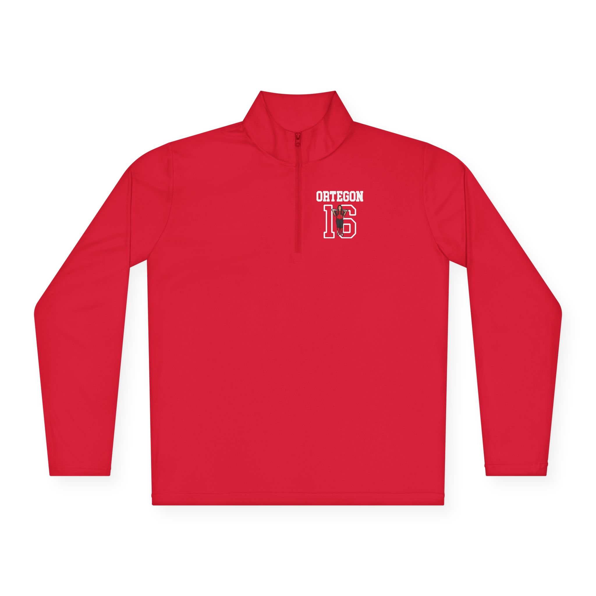 Q-Zip Pullover — character_shirsey in Red