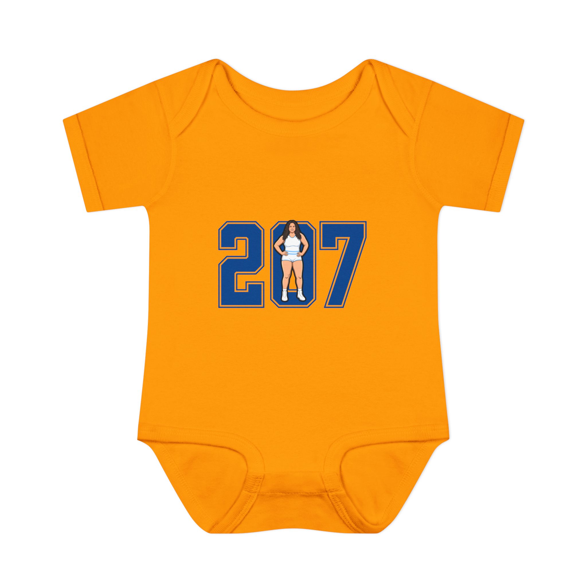 Baby Onesie — character_number in Gold