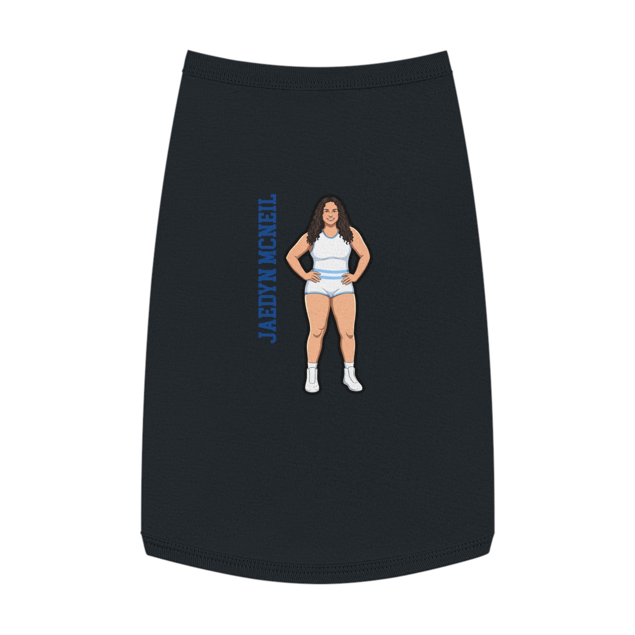 Pet Tank Top — character_name_vertical in White