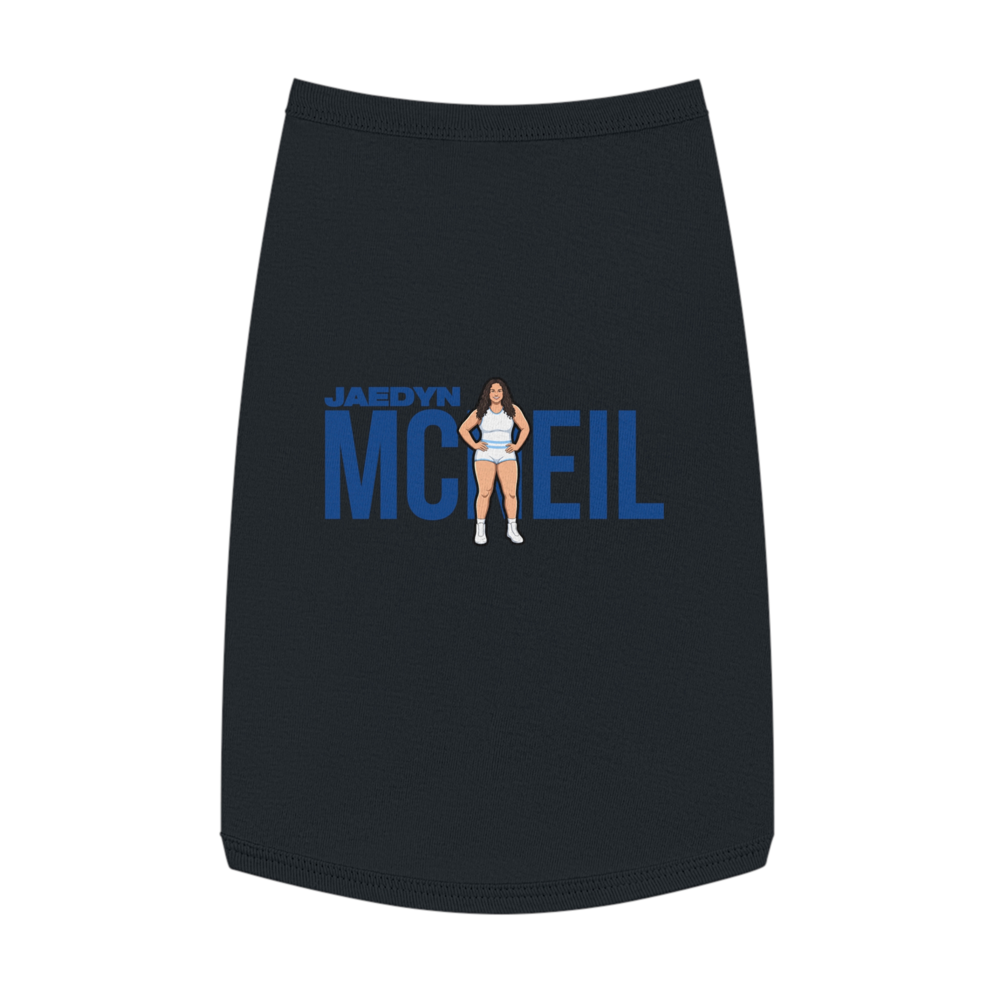 Pet Tank Top — character_player_name in Black