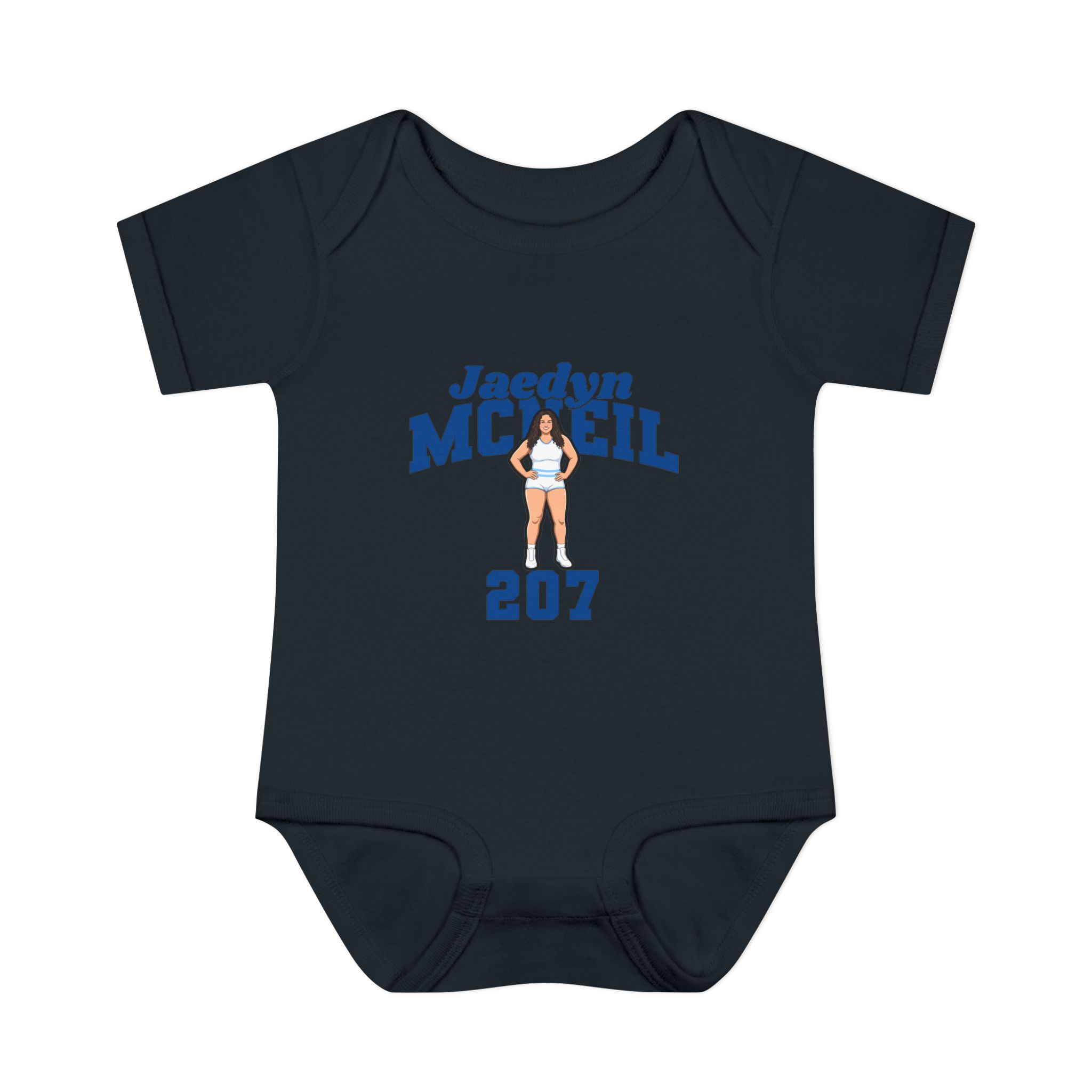 Baby Onesie — character_signature_arch in Black