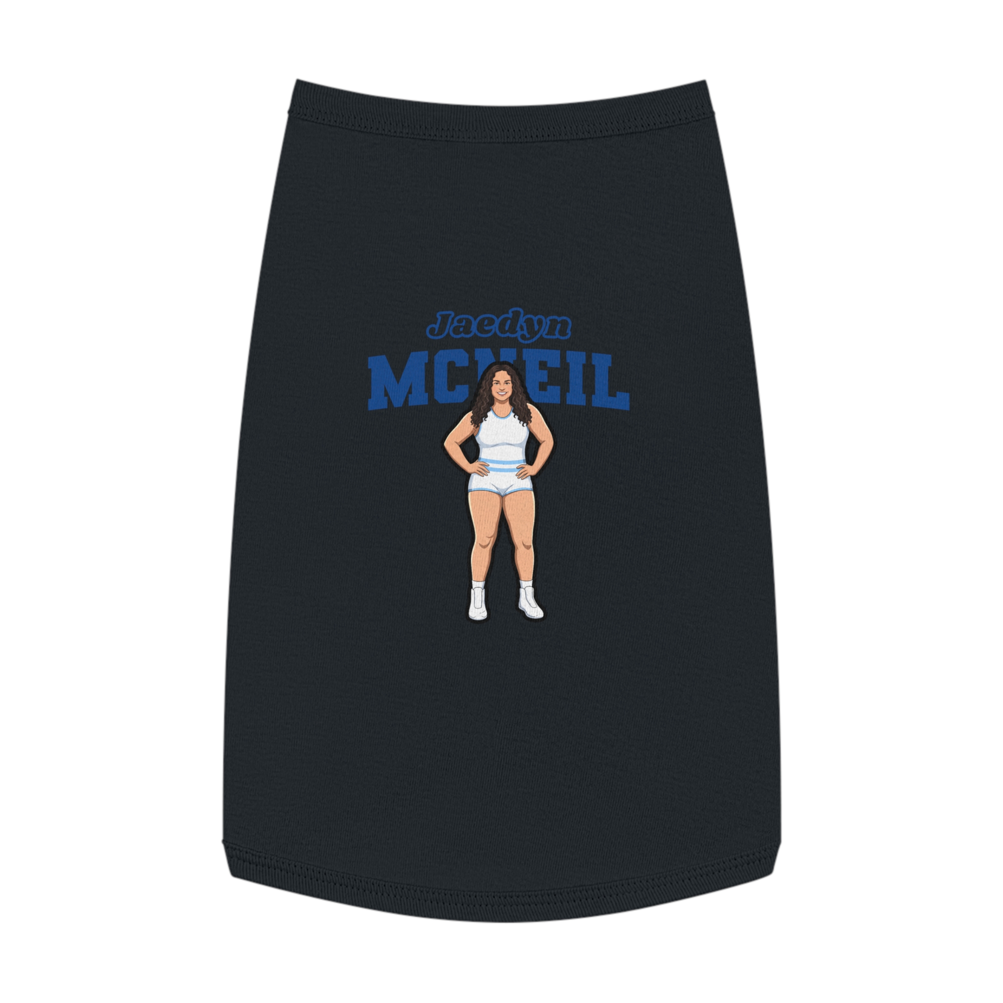 Pet Tank Top — character_name_arch in White